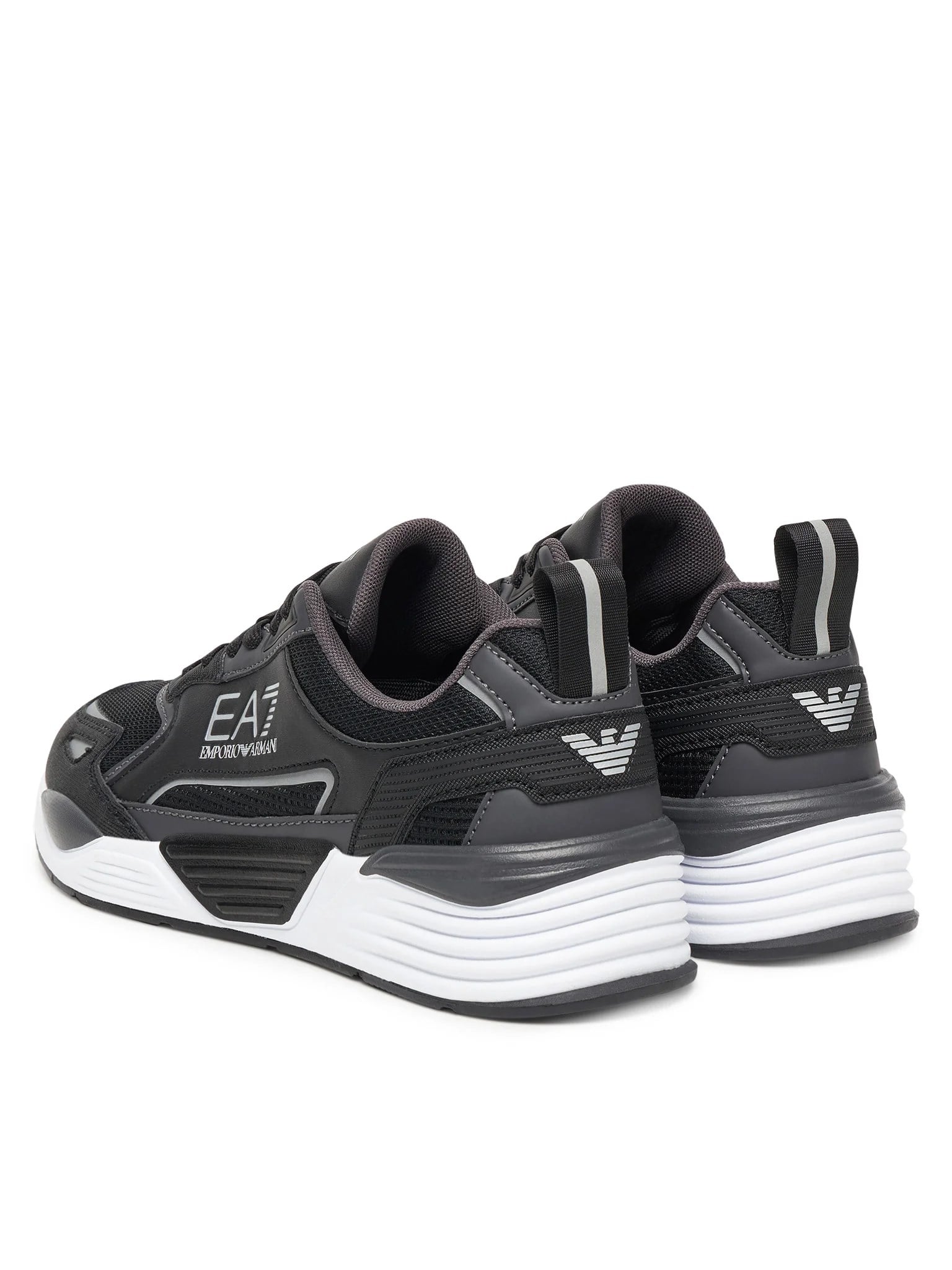 EA7 Ea7 Erkek Marka Logolu Rahat Taban Bağıcıklı Siyah-Beyaz Sneaker 7X000308 AF18447-MZ234