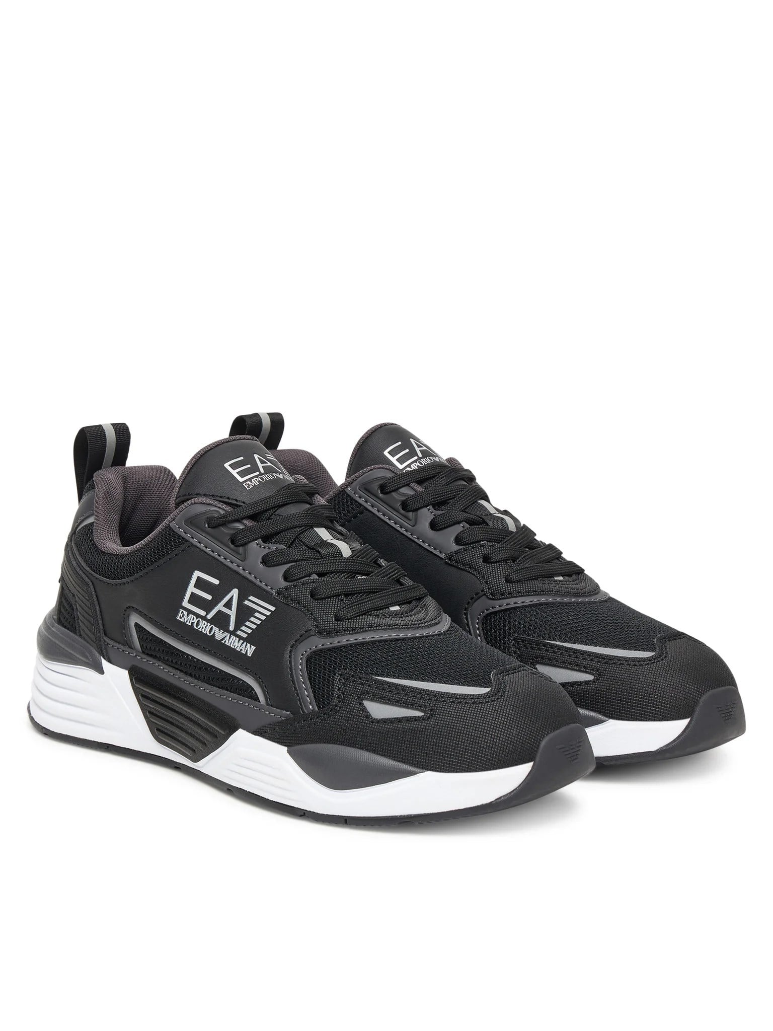 EA7 Ea7 Erkek Marka Logolu Rahat Taban Bağıcıklı Siyah-Beyaz Sneaker 7X000308 AF18447-MZ234