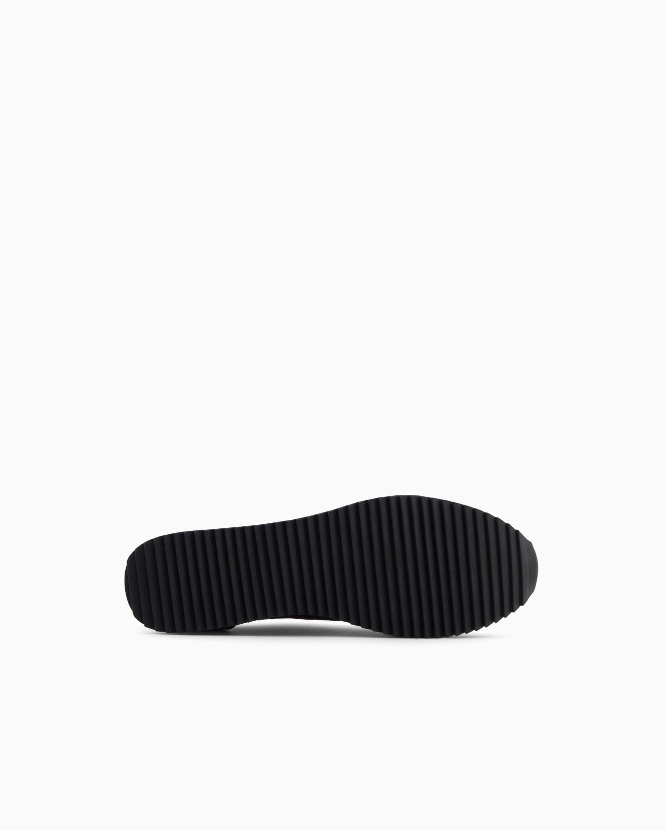EA7 Ea7 Erkek Nefes Alabilen File Detaylı Rahat Taban Kartal Logo Motifli Siyah Sneaker 7X000334 AF18610-MC178