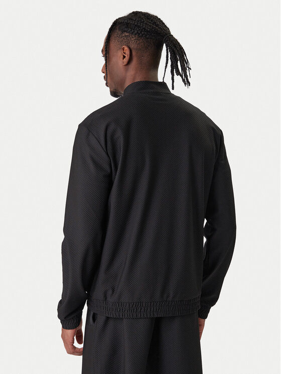 EA7 Ea7 Erkek Normal Kesim Dik Yakalı Fermuarlı Uzun Kollu Siyah Sweatshirt 7M001338 AF21099-UC001