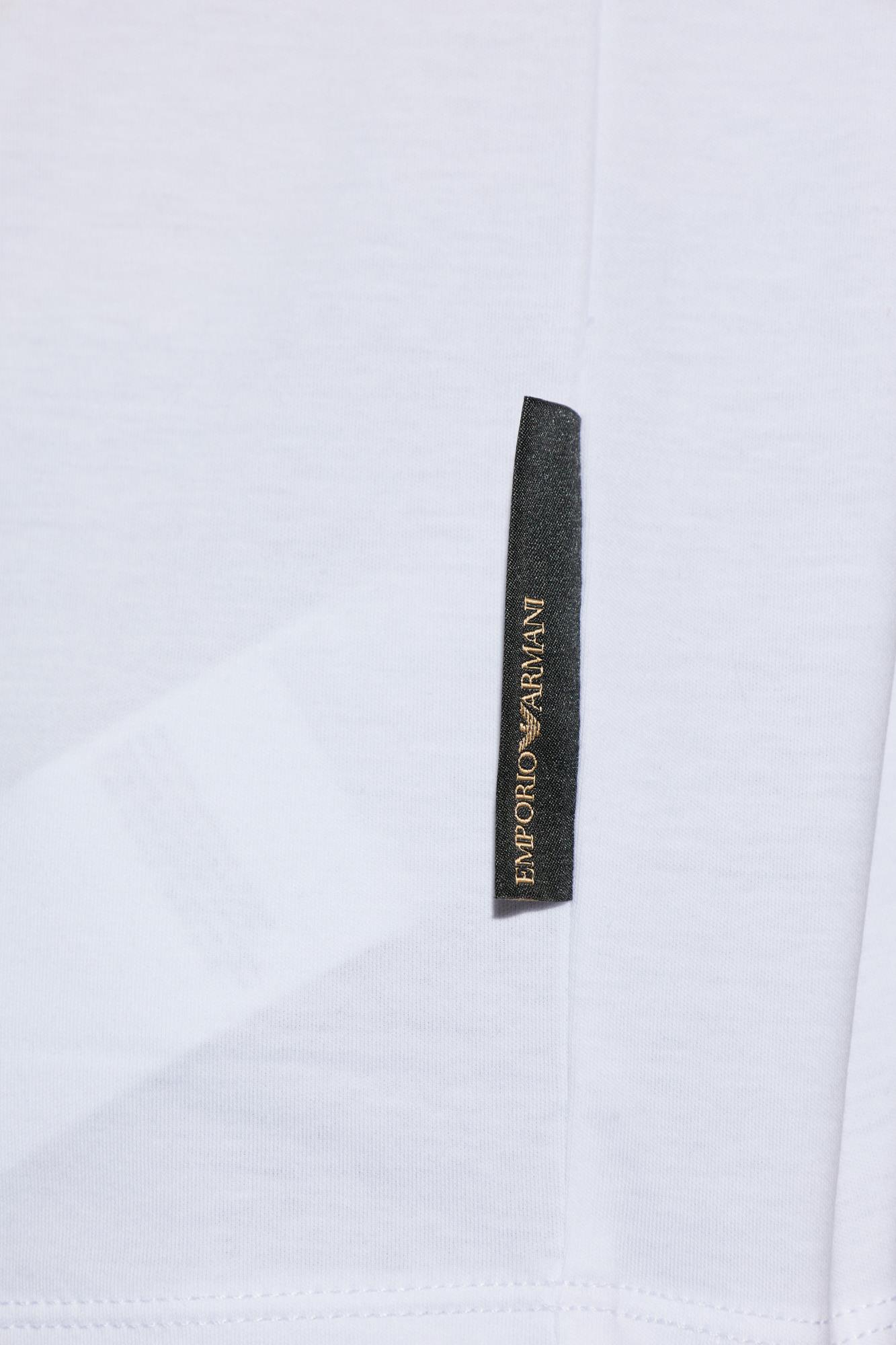 Ea7 Ea7 Erkek Pamuklu Kısa Kollu Günlük Beyaz T-Shirt 7M000023 AF11844-U0002