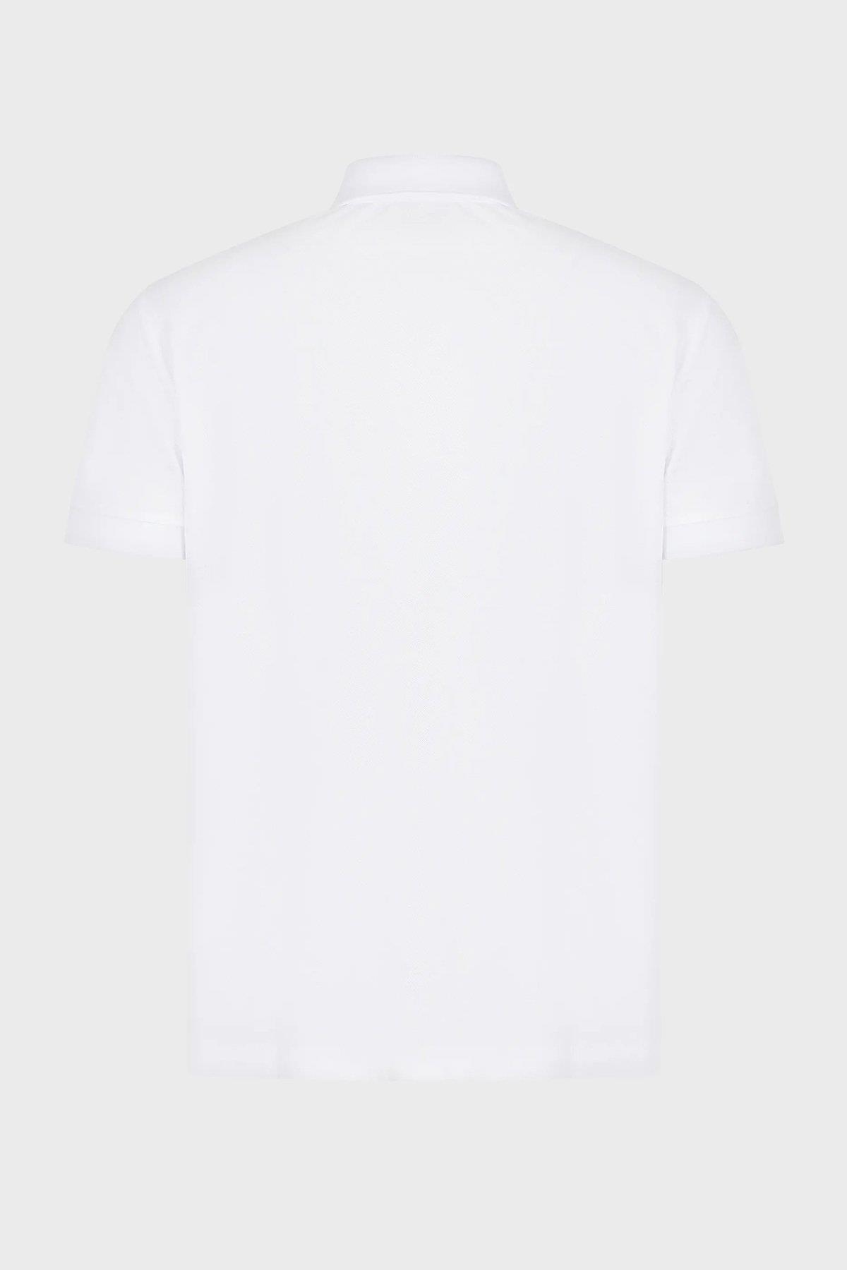 Ea7 Ea7 Erkek Pamuklu Slim Fit Polo Yaka Beyaz Polo Yaka T-Shirt 3RPF01 PJ5AZ-1100