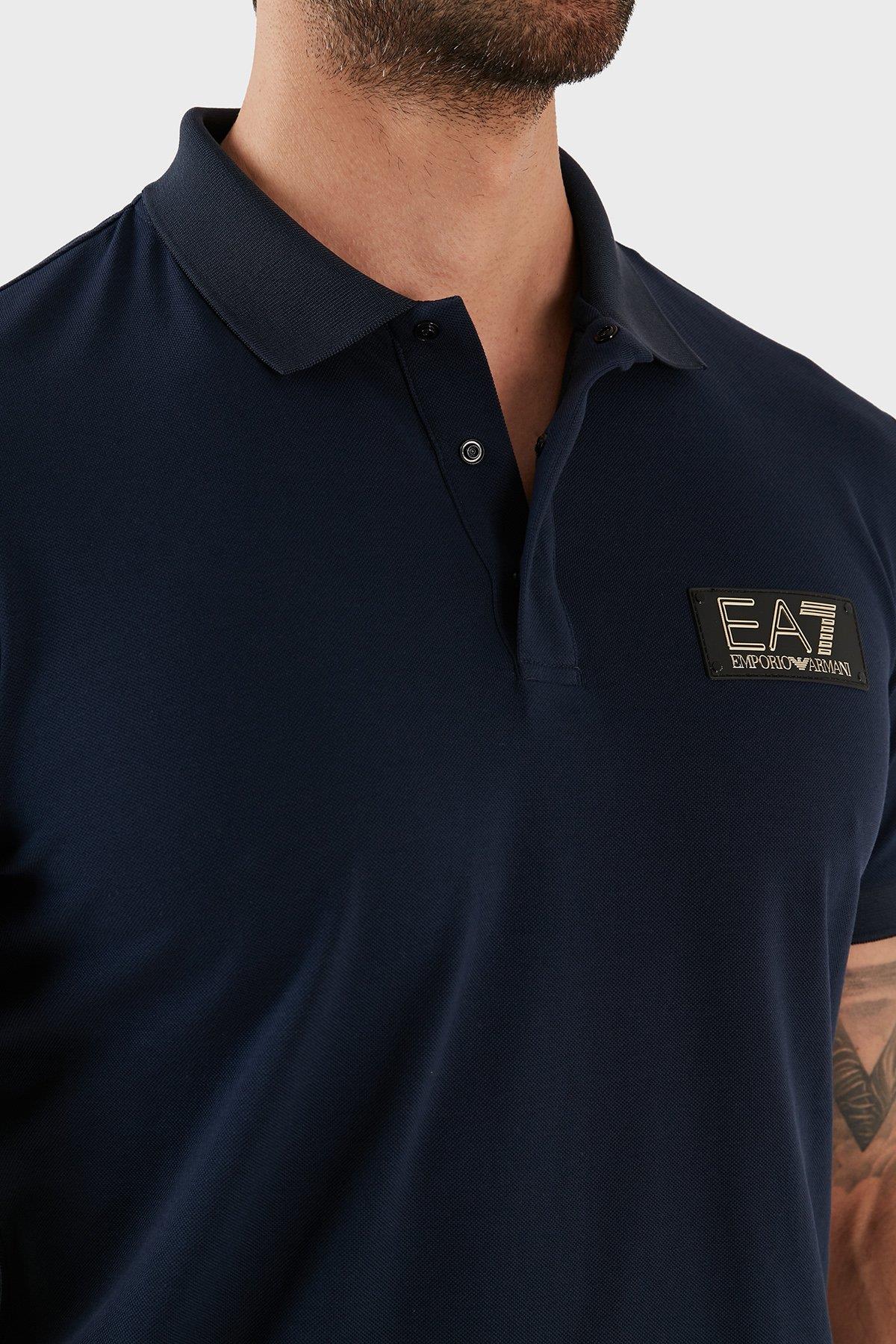 Ea7 Ea7 Erkek Pamuklu Slim Fit Polo Yaka Lacivert Polo Yaka T-Shirt 3RPF01 PJ5AZ-1554