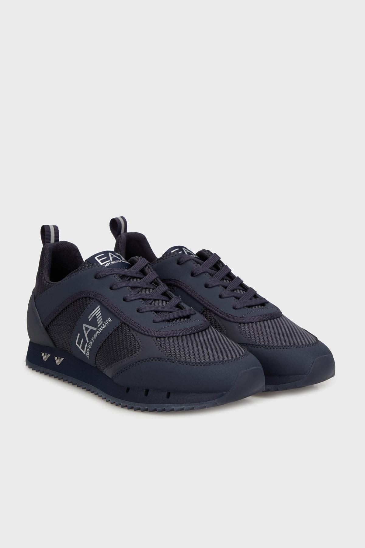 EA7 Ea7 Erkek Rahat Taban Nefes Alabilen File Detaylı Kartal Motifli Lacivert Sneaker 7X000337 AF18613-MZ187