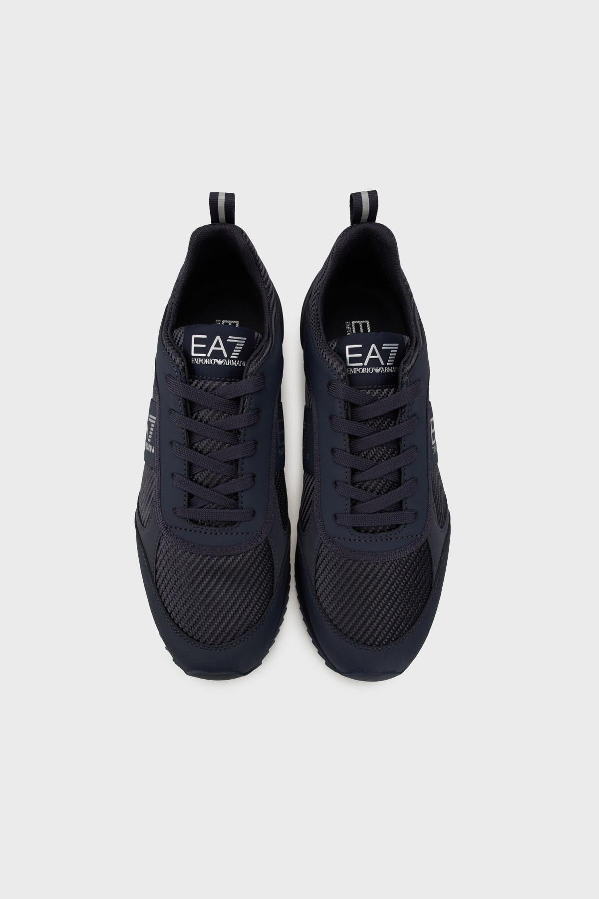 EA7 Ea7 Erkek Rahat Taban Nefes Alabilen File Detaylı Kartal Motifli Lacivert Sneaker 7X000337 AF18613-MZ187