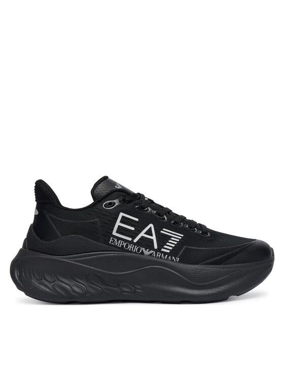 EA7 Ea7 Erkek Rahat ve Yüksek Taban Nefes Alabilen Üst Yüzeyli Siyah-Gümüş Sneaker X8X245 XK442-MC270