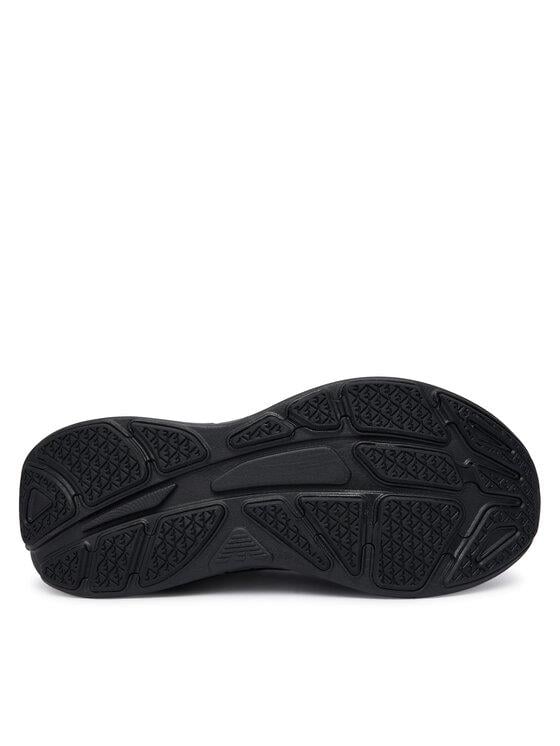 EA7 Ea7 Erkek Rahat ve Yüksek Taban Nefes Alabilen Üst Yüzeyli Siyah-Gümüş Sneaker X8X245 XK442-MC270