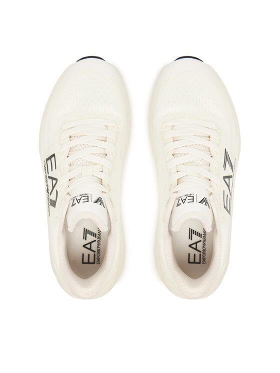 EA7 Ea7 Erkek Rahat ve Yüksek Taban Nefes Alabilen Üst Yüzeyli Beyaz-Siyah Sneaker X8X245 XK442-MZ212