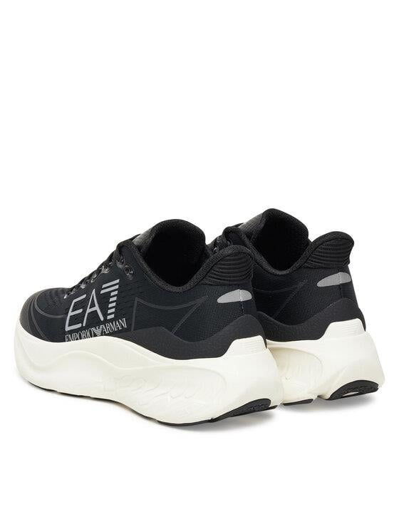 EA7 Ea7 Erkek Rahat ve Yüksek Taban Nefes Alabilen Üst Yüzeyli Beyaz-Siyah Sneaker X8X245 XK442-MZ210