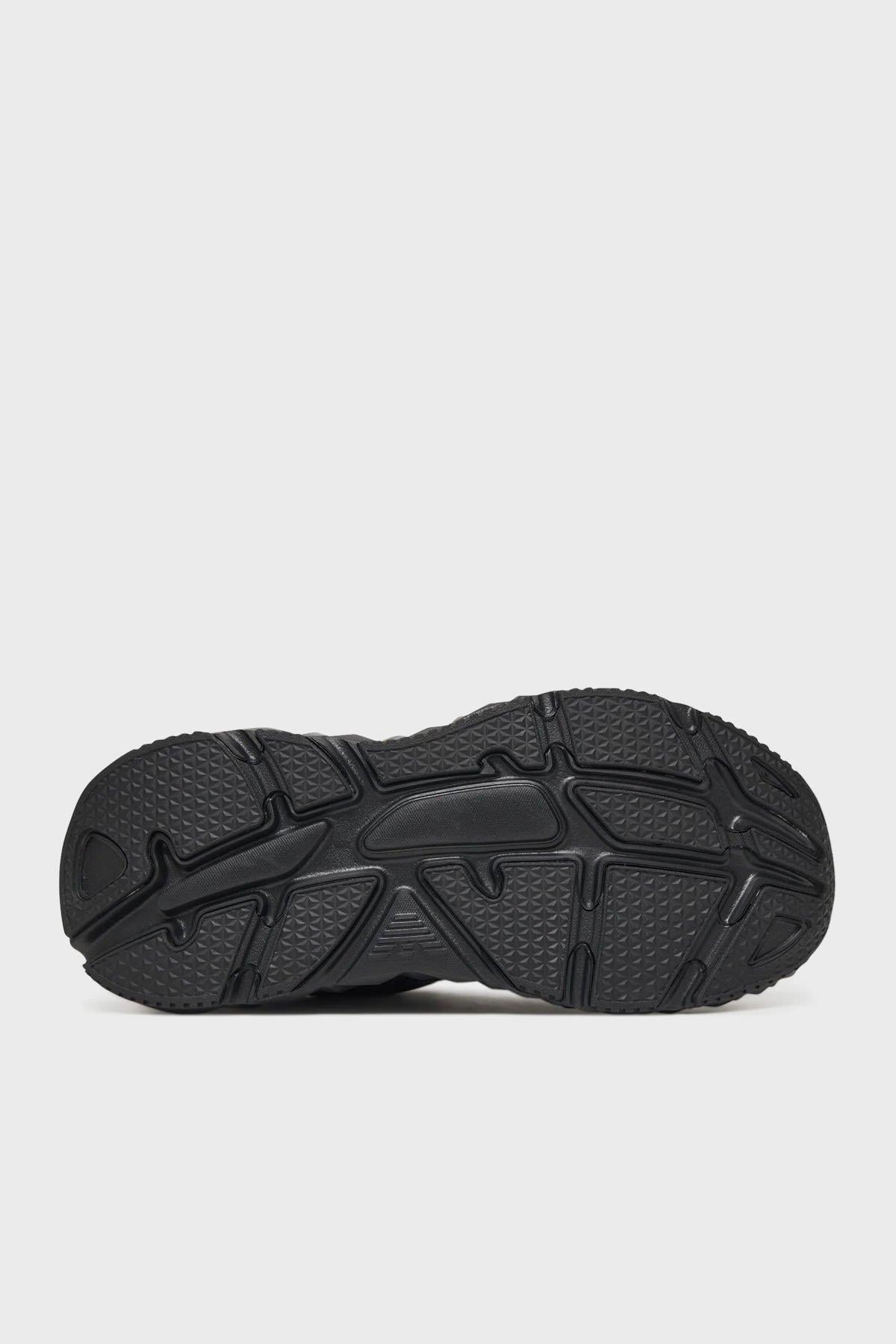 EA7 Ea7 Erkek Rahat Yüksek Tabanlı Nefes Alabilir File Detaylı Armani Kartal Logolu Siyah-Gri Sneaker X8X239 XK432-MC269