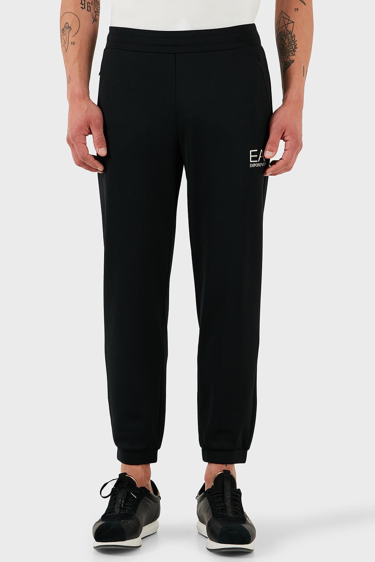Ea7 Ea7 Erkek Regular Fit Cepli Lastikli Paça Pamuklu Siyah Spor Eşofman Altı 7M000306 AF13740-UC001