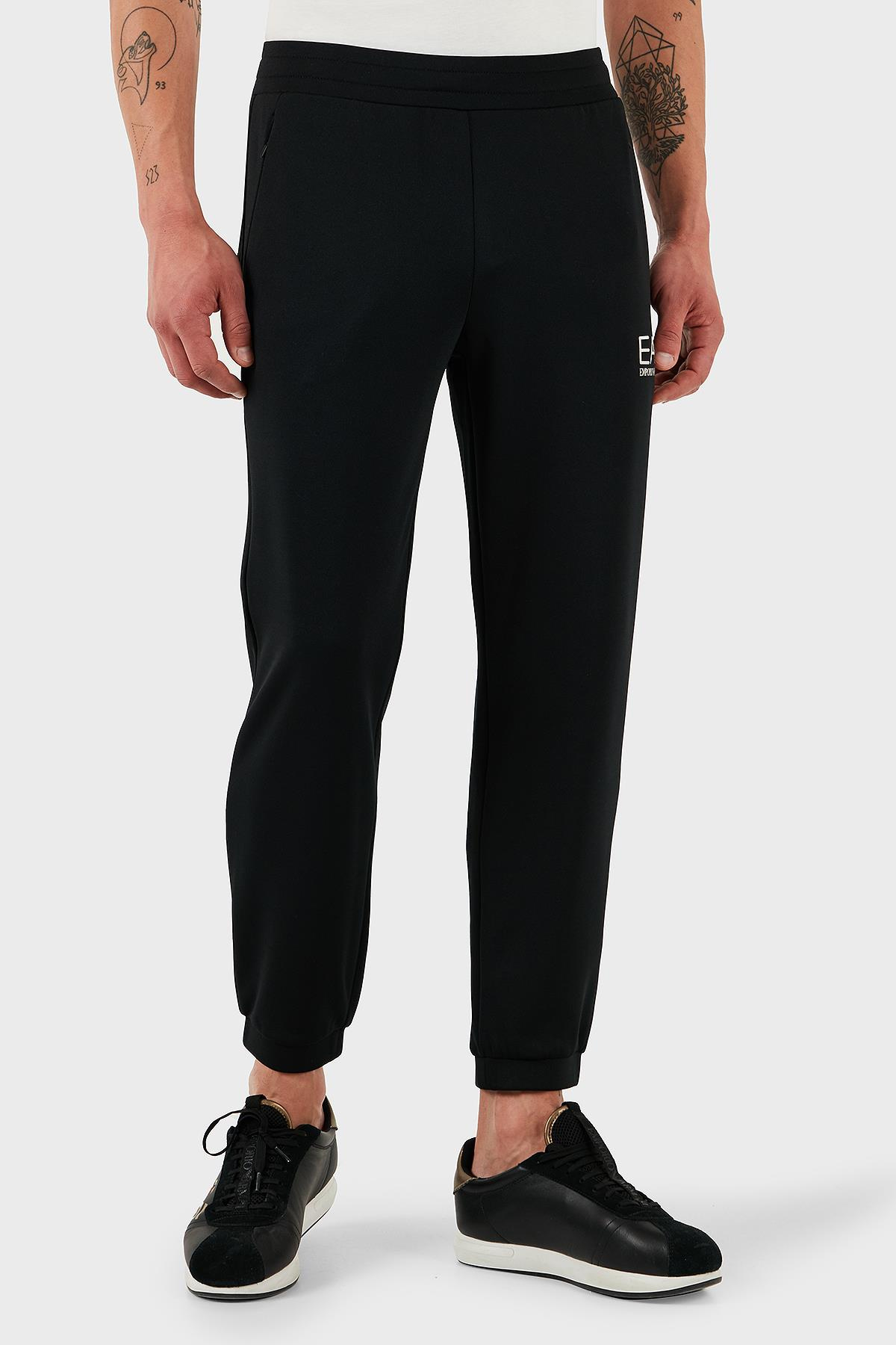 Ea7 Ea7 Erkek Regular Fit Cepli Lastikli Paça Pamuklu Siyah Spor Eşofman Altı 7M000306 AF13740-UC001