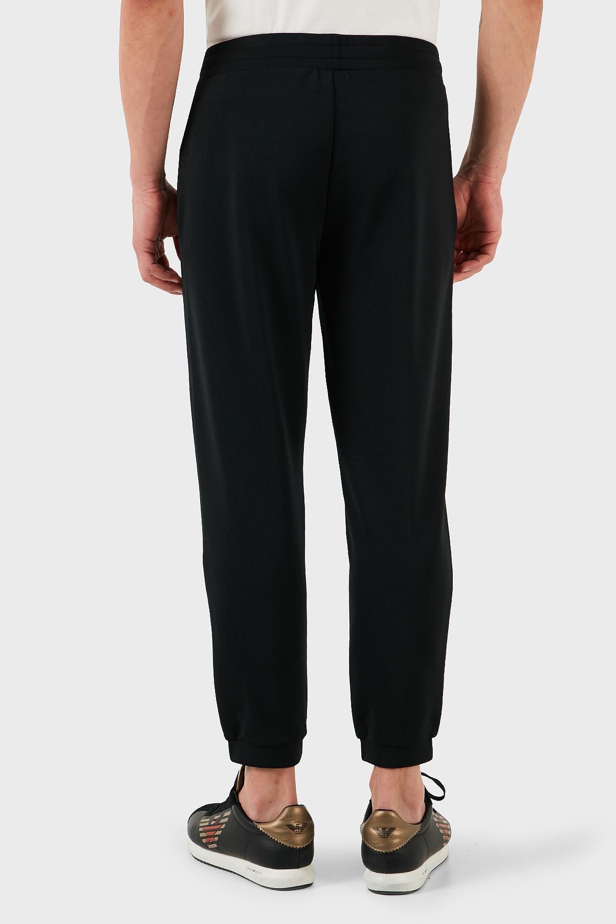 Ea7 Ea7 Erkek Regular Fit Cepli Lastikli Paça Pamuklu Siyah Spor Eşofman Altı 7M000306 AF13740-UC001