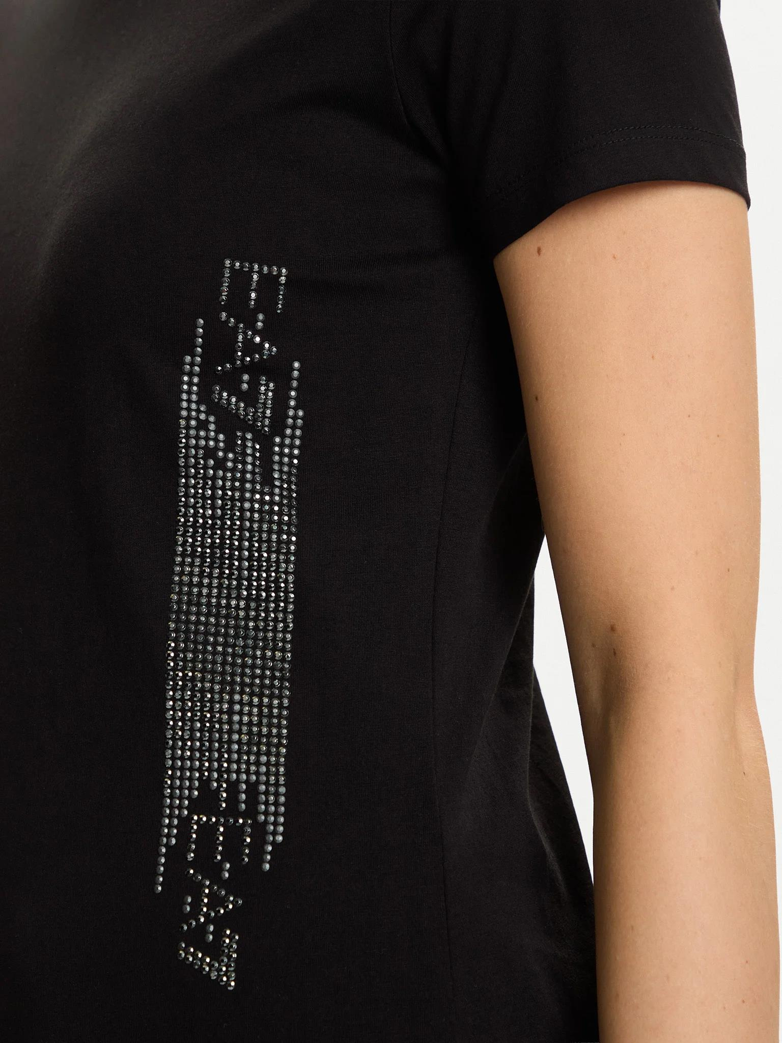 EA7 Ea7 Erkek slim fit Kısa Kollu Logolu Bisiklet Yaka Siyah T-Shirt 7W000521 AF12503-UC001
