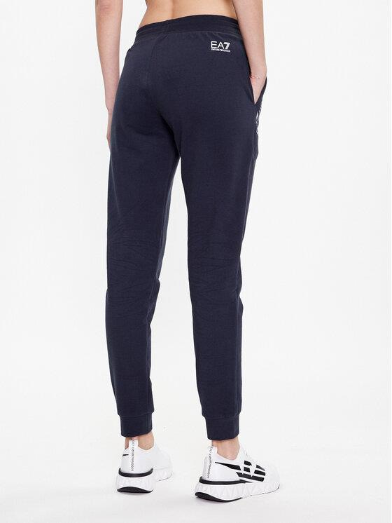 Ea7 Ea7 Kadın Beli Lastikli Uzun Boy Logo Detaylı Lacivert Pantolon 3RTP65 TJCQZ-1554