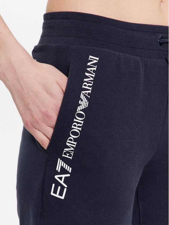 Ea7 Ea7 Kadın Beli Lastikli Uzun Boy Logo Detaylı Lacivert Pantolon 3RTP65 TJCQZ-1554