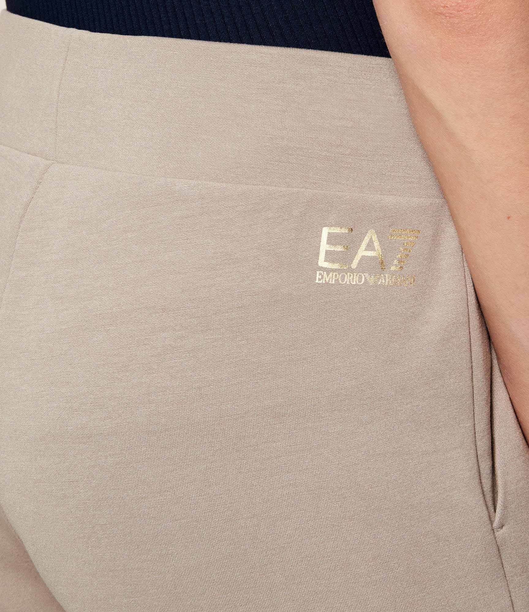 EA7 Ea7 Kadın Dar Kalıp EA7 Logo Detaylı Pileli Modal Karışımlı Gri Eşofman Altı 7W001489 AF24375-U6225
