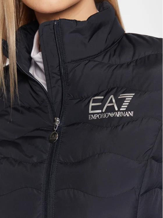 Ea7 Ea7 Kadın Kapüşonlu Uzun Kol Logolu Lacivert Mont 8NTB21 TNF8Z-1554