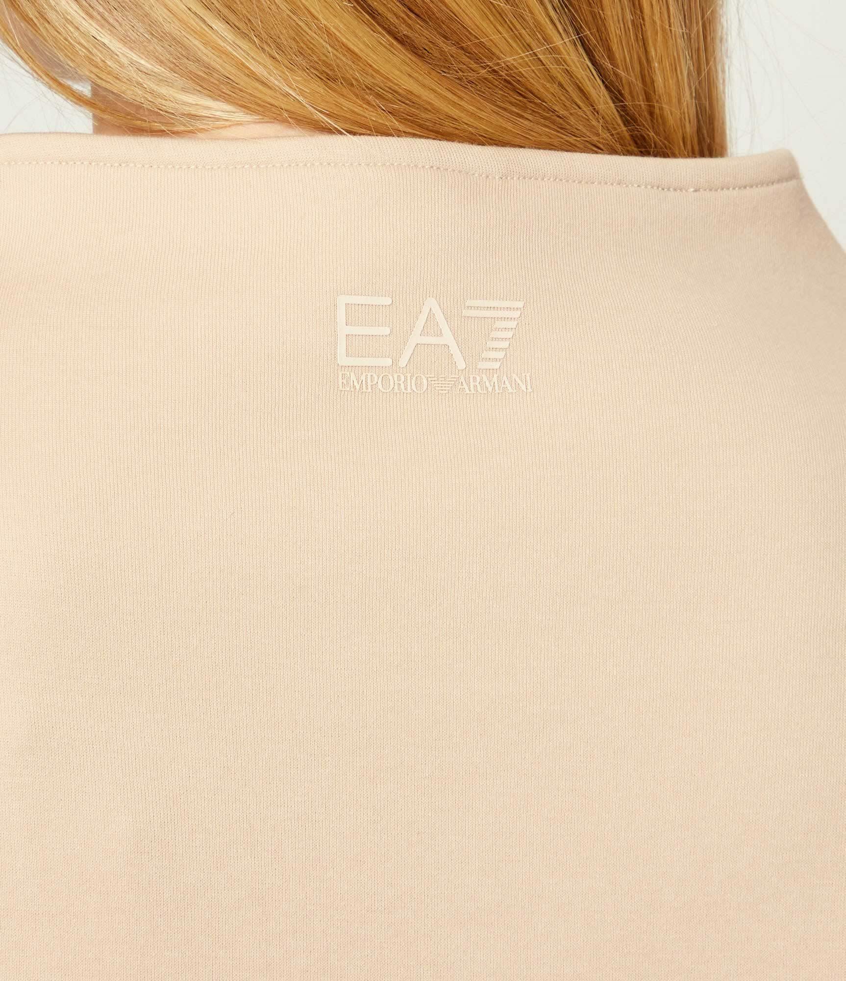 EA7 Ea7 Kadın Regular Fit Dik Yaka Uzun Kollu Bej Sweatshirt 7W000524 AF13151-U1046