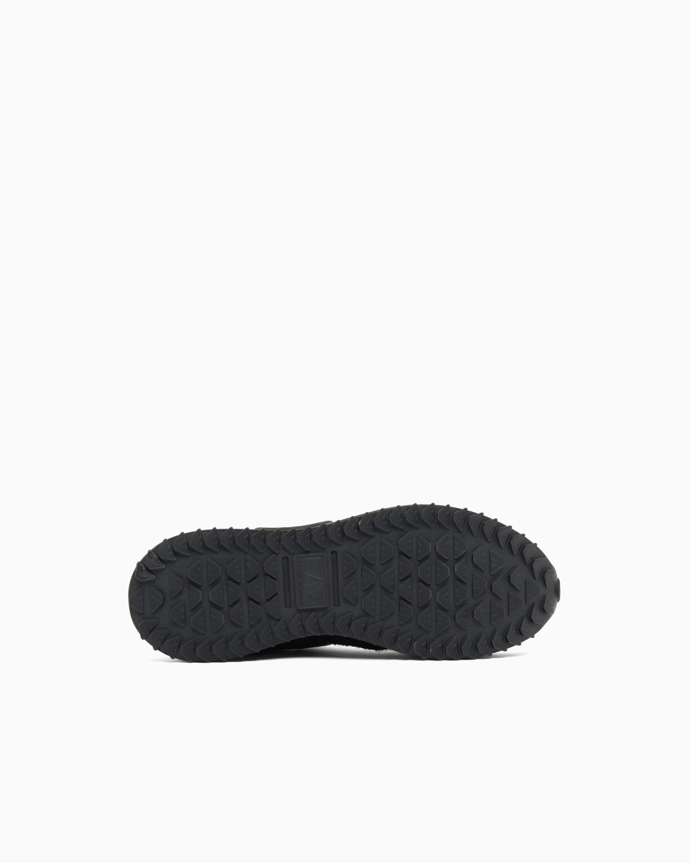 EA7 Ea7 Unısex Düşük Bilekli Rahat Tabanlı Süet Detaylı EA7 Logo Desenli Deri Siyah-Gold Sneaker 7X000380 AF19175-MZ177