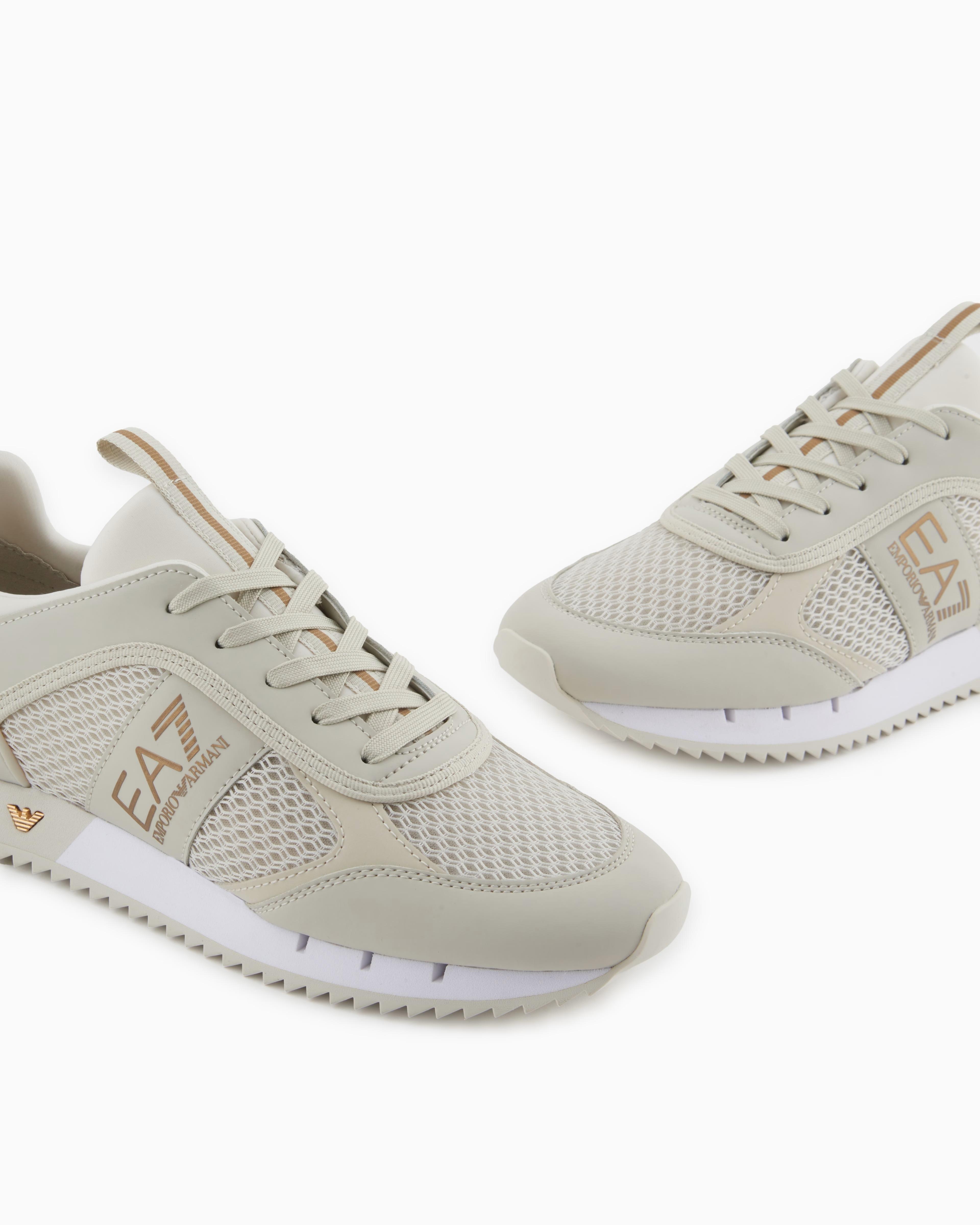 Ea7 Ea7 Unısex Fileli Şerit Logolu Bağıcıklı Gümüş Sneaker X8X027 XK050-U453