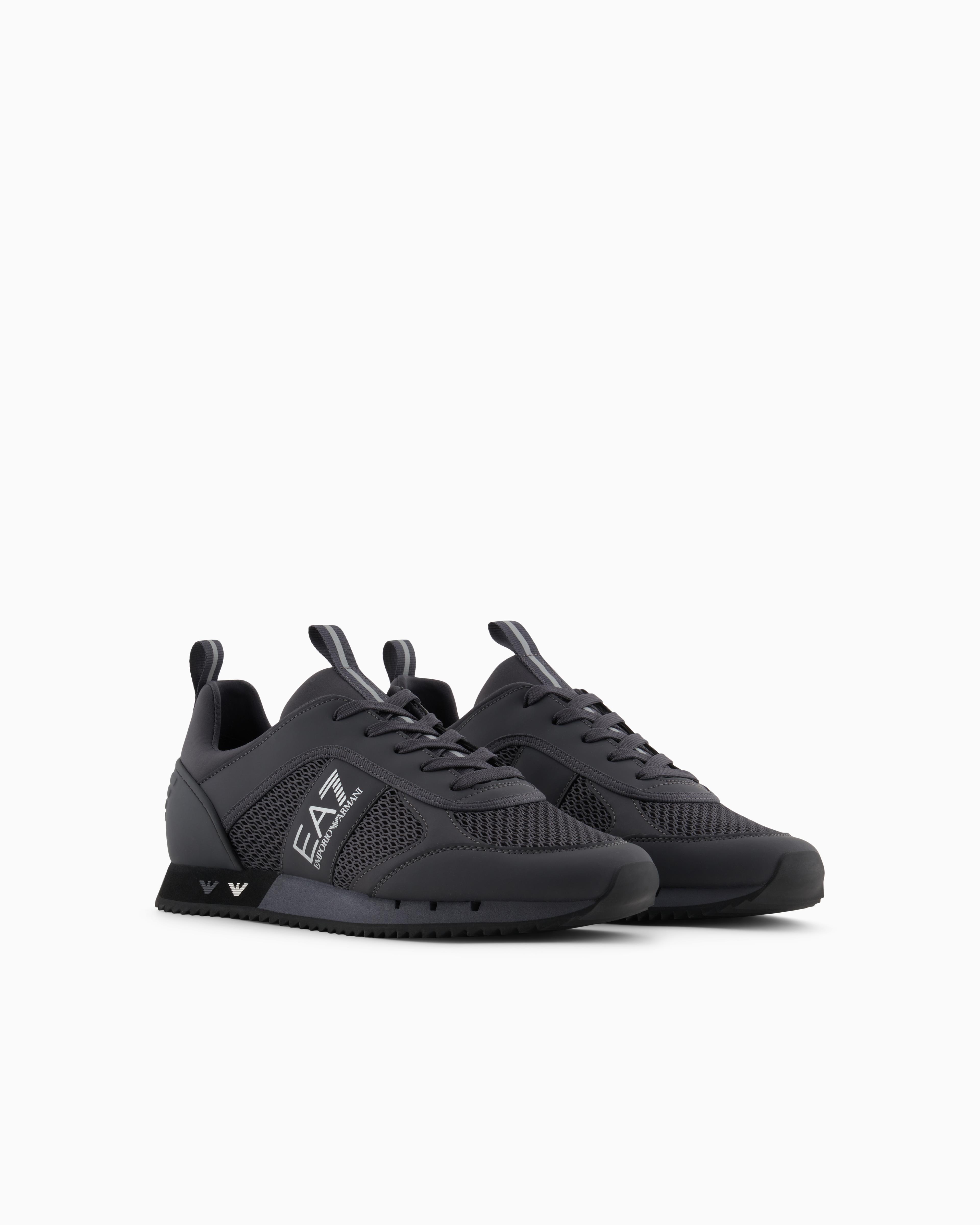 Ea7 Ea7 Unısex Fileli Şerit Logolu Bağıcıklı Gri1 Sneaker X8X027 XK050-D186