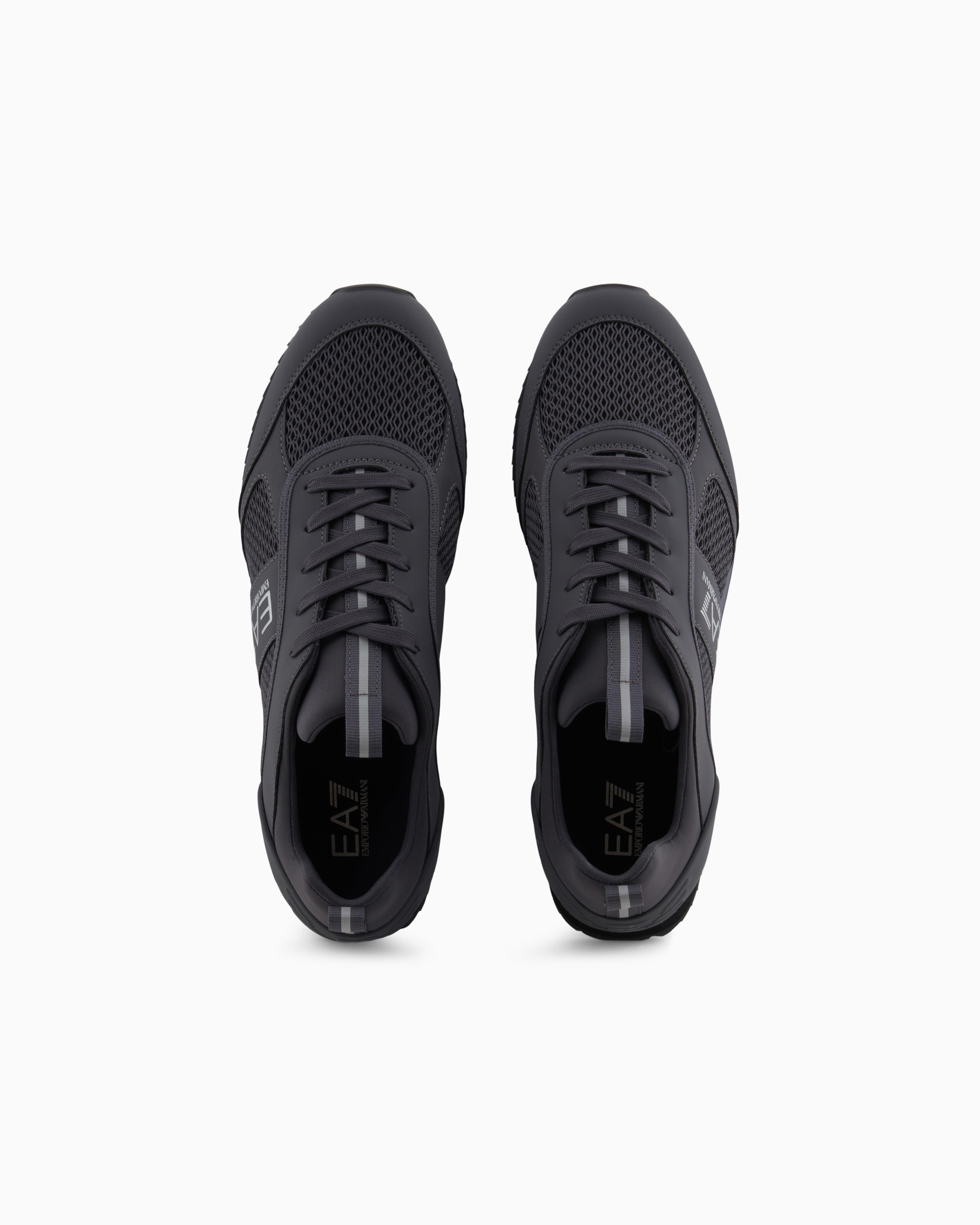 Ea7 Ea7 Unısex Fileli Şerit Logolu Bağıcıklı Gri1 Sneaker X8X027 XK050-D186