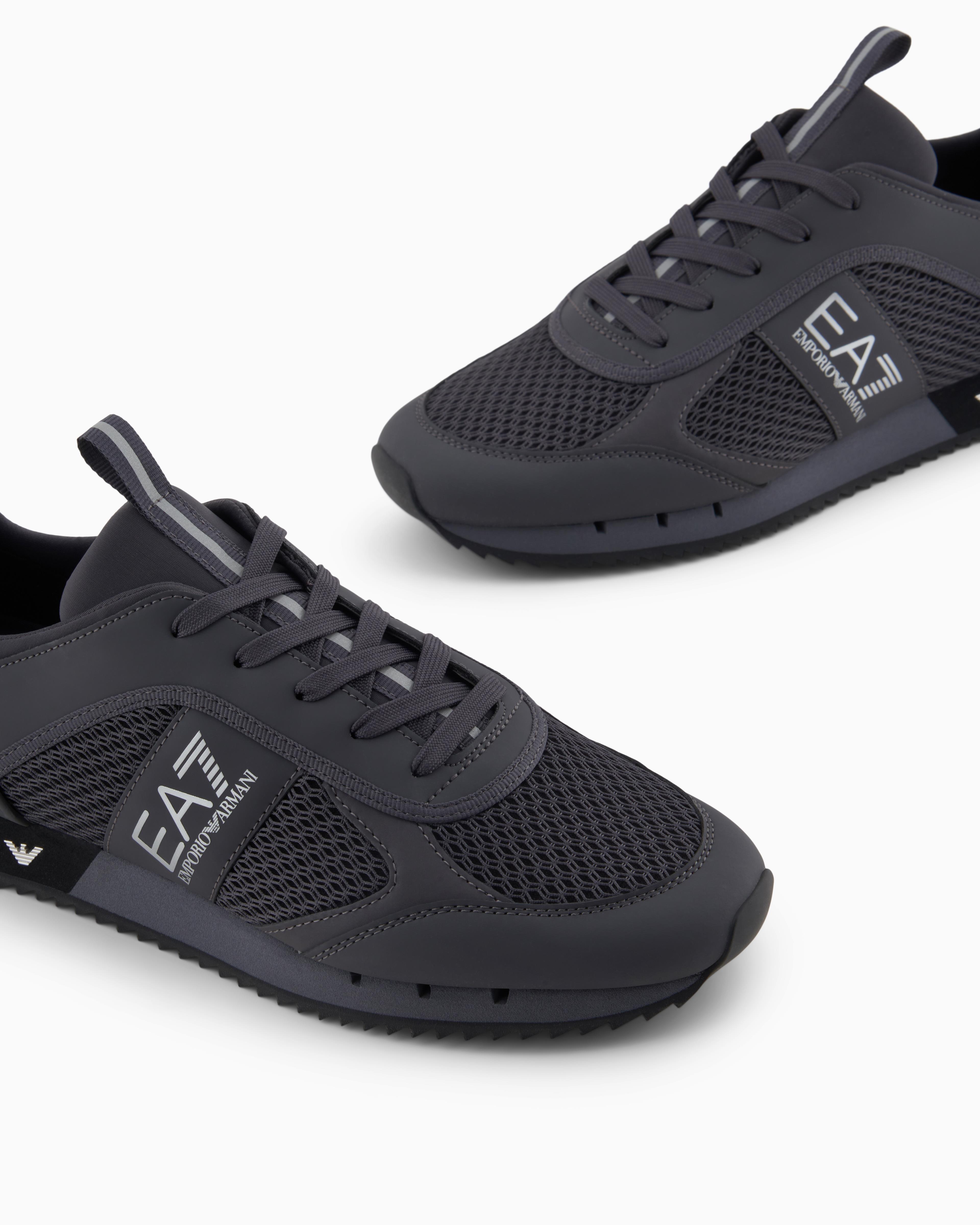 Ea7 Ea7 Unısex Fileli Şerit Logolu Bağıcıklı Gri1 Sneaker X8X027 XK050-D186