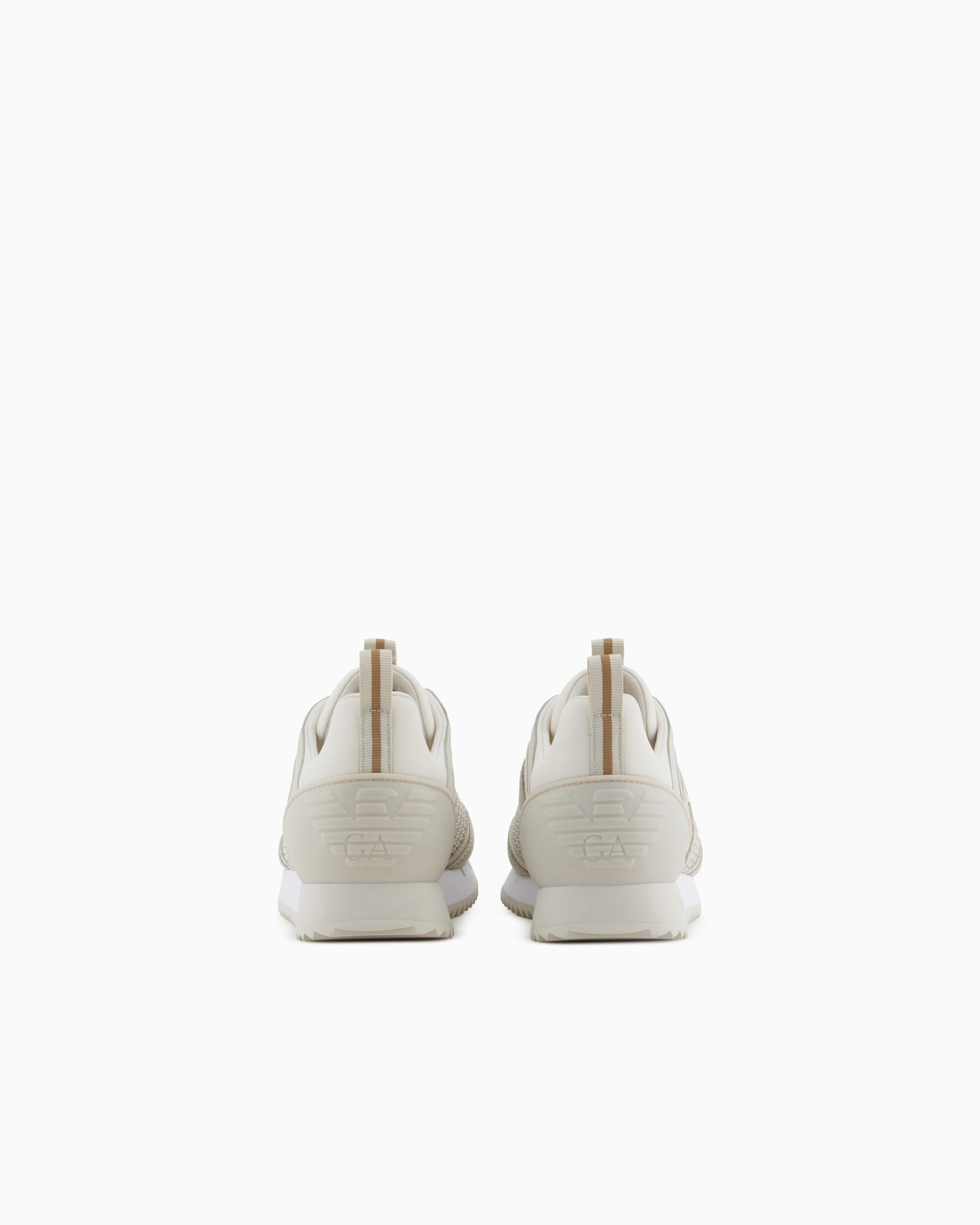 Ea7 Ea7 Unısex Fileli Şerit Logolu Bağıcıklı Gümüş Sneaker X8X027 XK050-U453