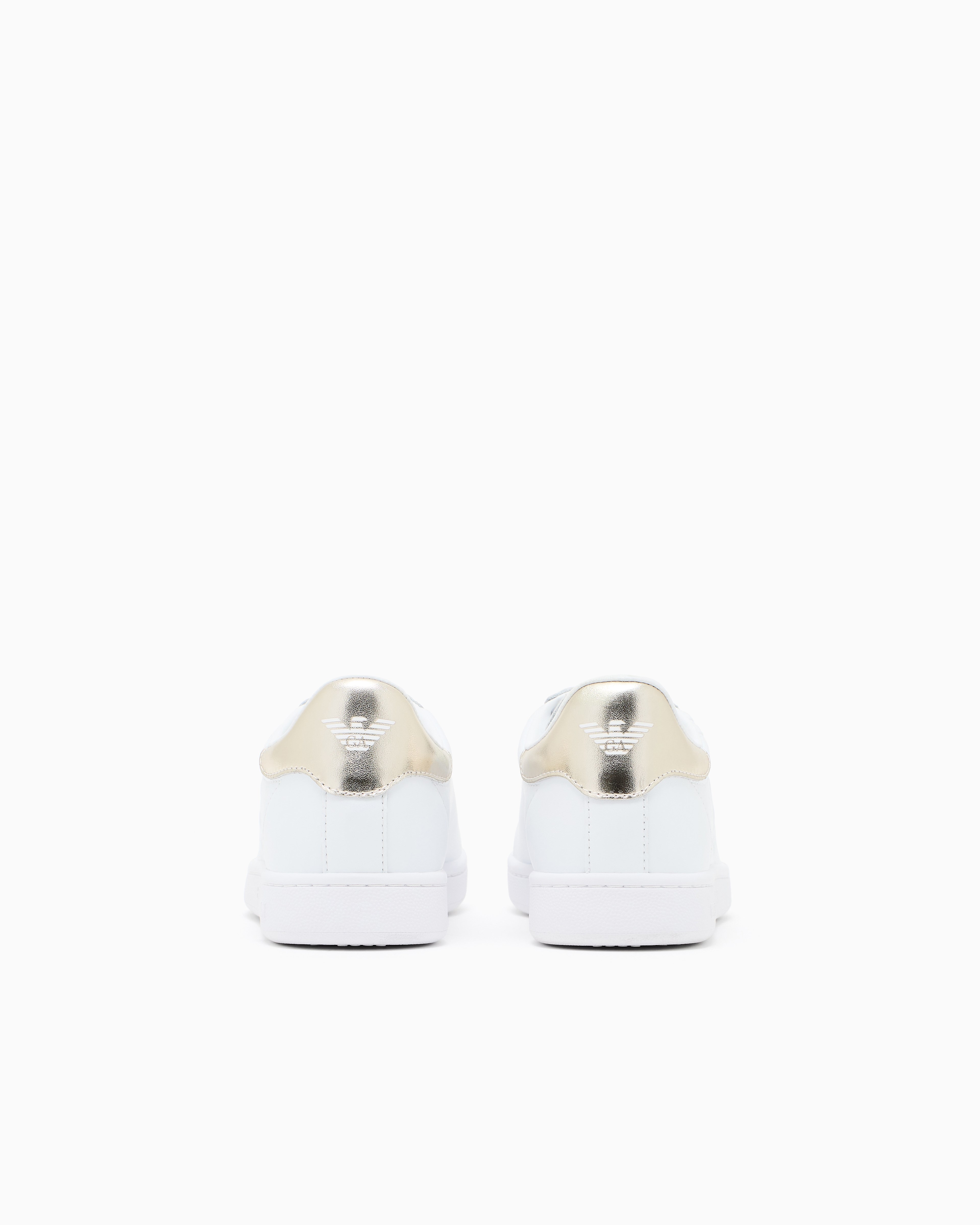 EA7 Ea7 Unısex Kartal Logo Kabartmalı Düşük Bilekli Hakiki Deri Beyaz Sneaker 7X000331 AF10848-M0015