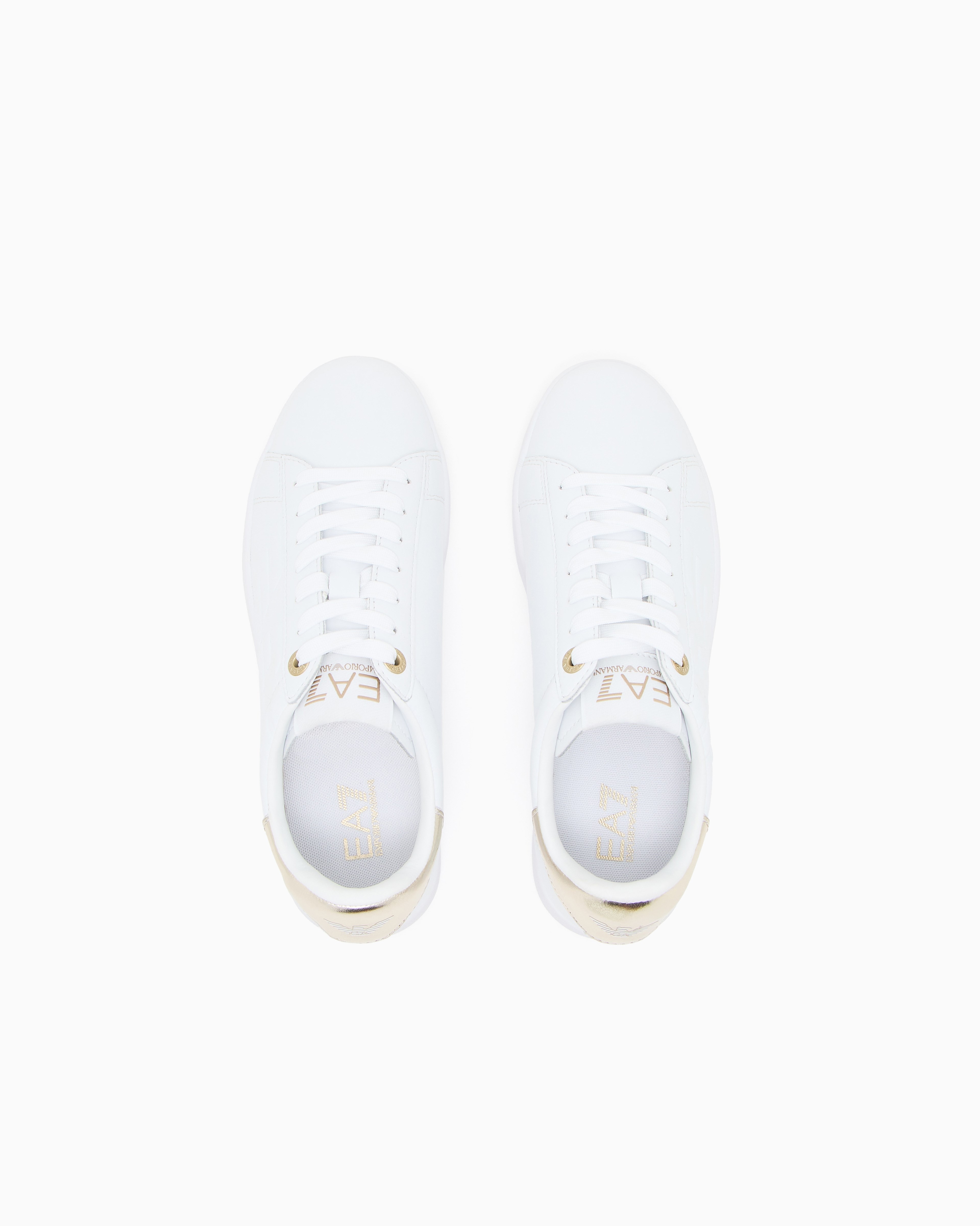 EA7 Ea7 Unısex Kartal Logo Kabartmalı Düşük Bilekli Hakiki Deri Beyaz Sneaker 7X000331 AF10848-M0015