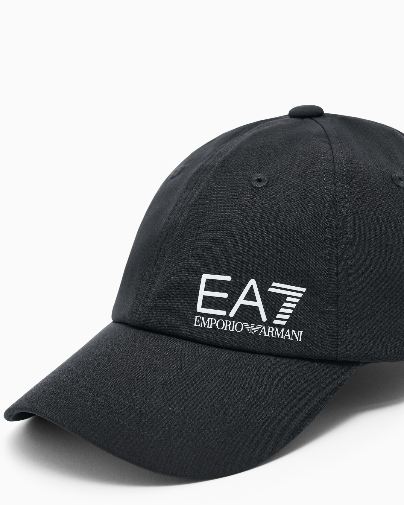 EA7 Ea7 Unısex Kontrast EA7 Logo Detaylı Sert Siperlikli Nefes Alabilen Kumaşlı Siyah Spor Şapka 7X000590 AF22965-MC001
