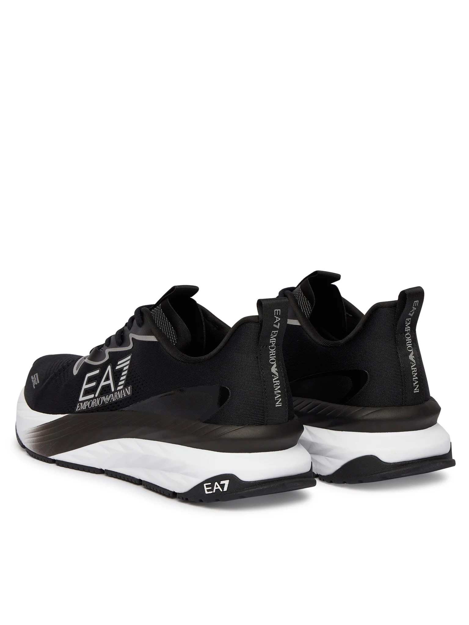 EA7 Ea7 Unısex Rahat Taban Düşük Bilekli Logo Detaylı Siyah Sneaker 7X000603 AF22914-MC005