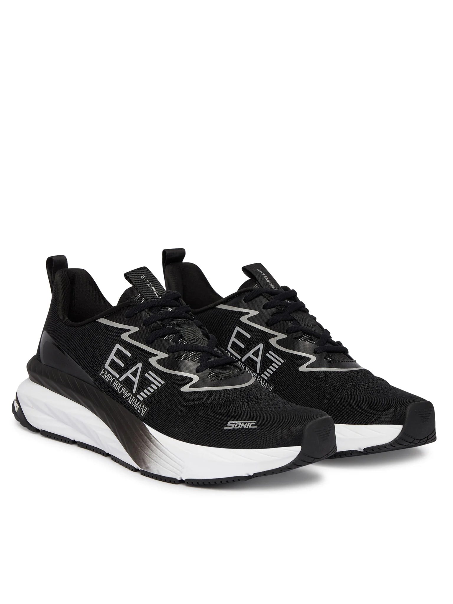 EA7 Ea7 Unısex Rahat Taban Düşük Bilekli Logo Detaylı Siyah Sneaker 7X000603 AF22914-MC005