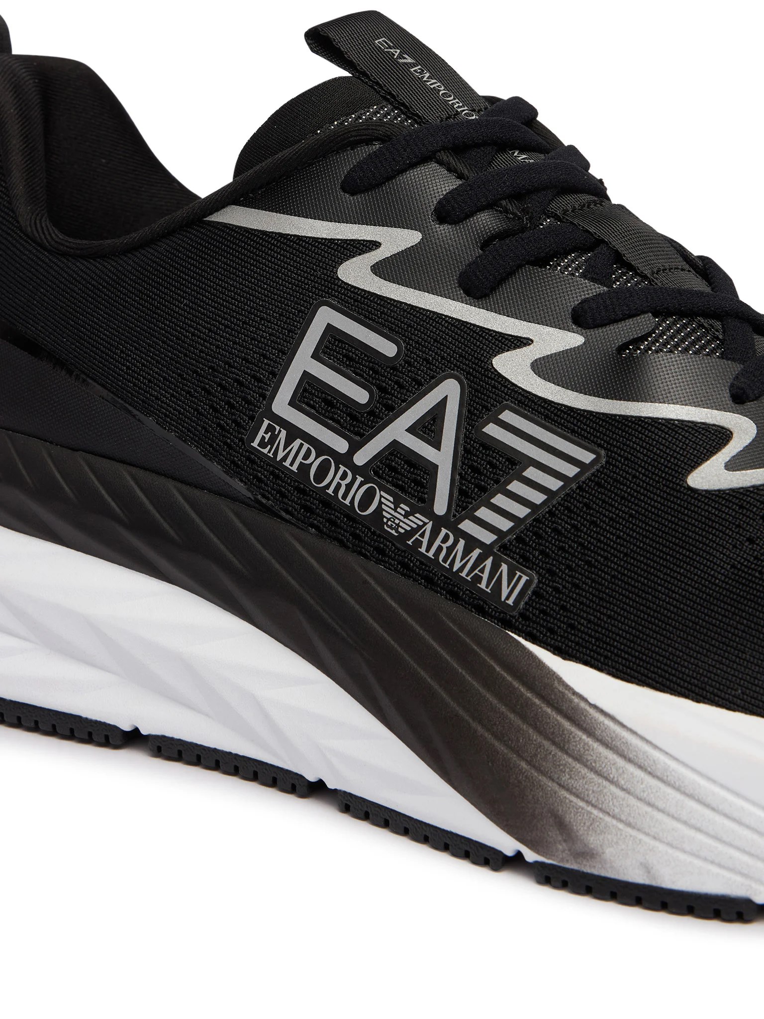 EA7 Ea7 Unısex Rahat Taban Düşük Bilekli Logo Detaylı Siyah Sneaker 7X000603 AF22914-MC005