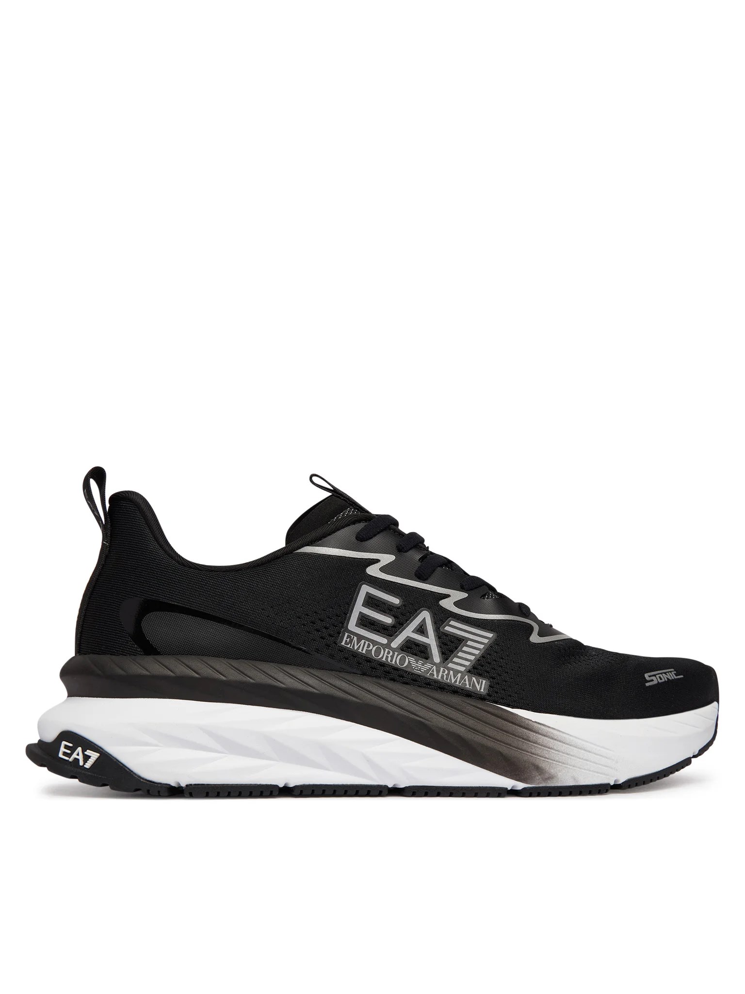 EA7 Ea7 Unısex Rahat Taban Düşük Bilekli Logo Detaylı Siyah Sneaker 7X000603 AF22914-MC005