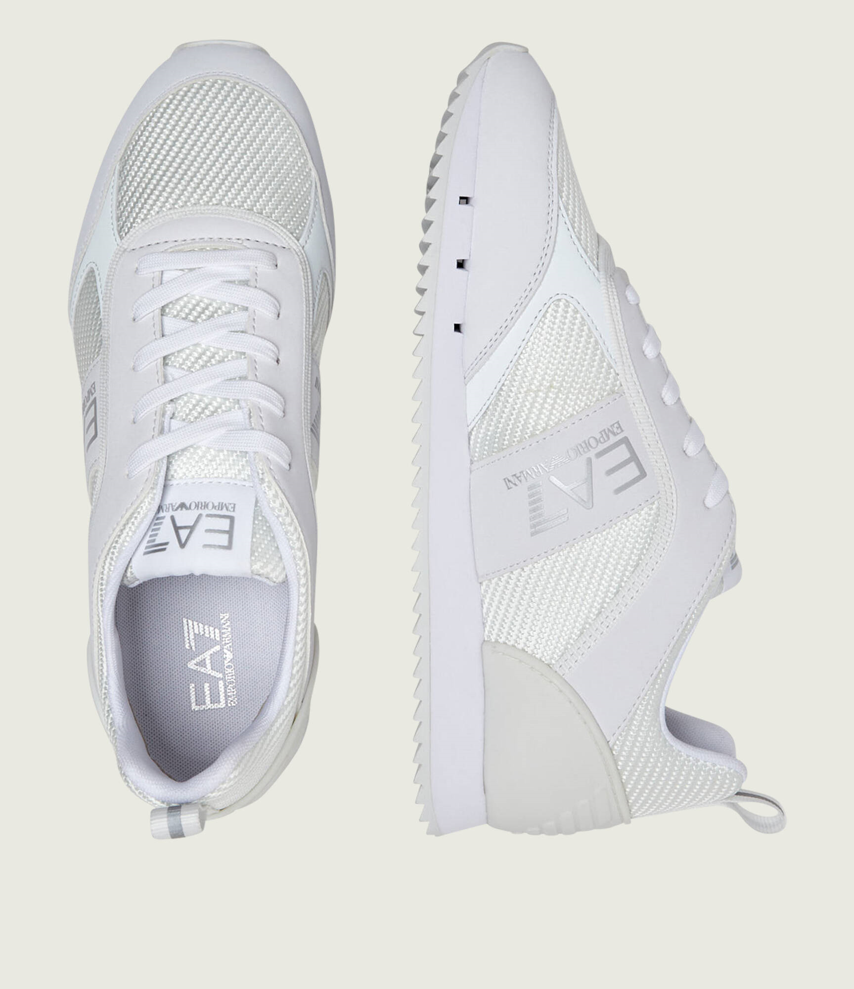 EA7 Ea7 Unısex Rahat Taban Nefes Alabilen File Detaylı Kartal Motifli Beyaz Sneaker 7X000337 AF18613-M0196