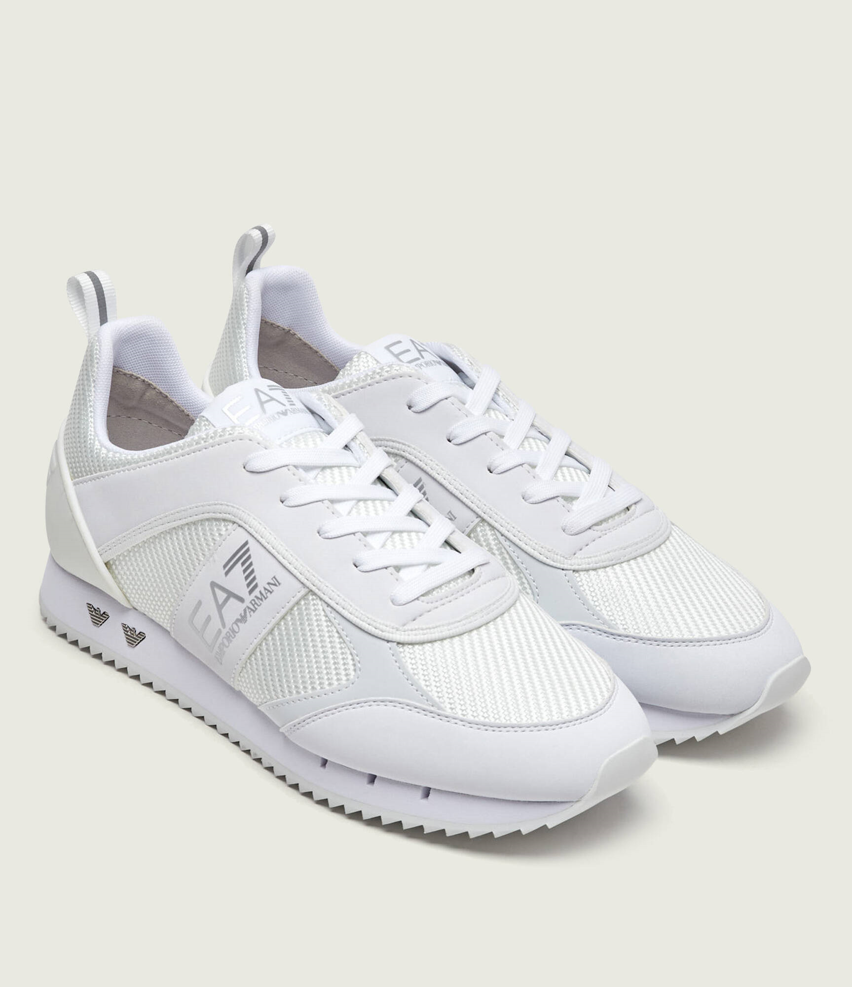 EA7 Ea7 Unısex Rahat Taban Nefes Alabilen File Detaylı Kartal Motifli Beyaz Sneaker 7X000337 AF18613-M0196