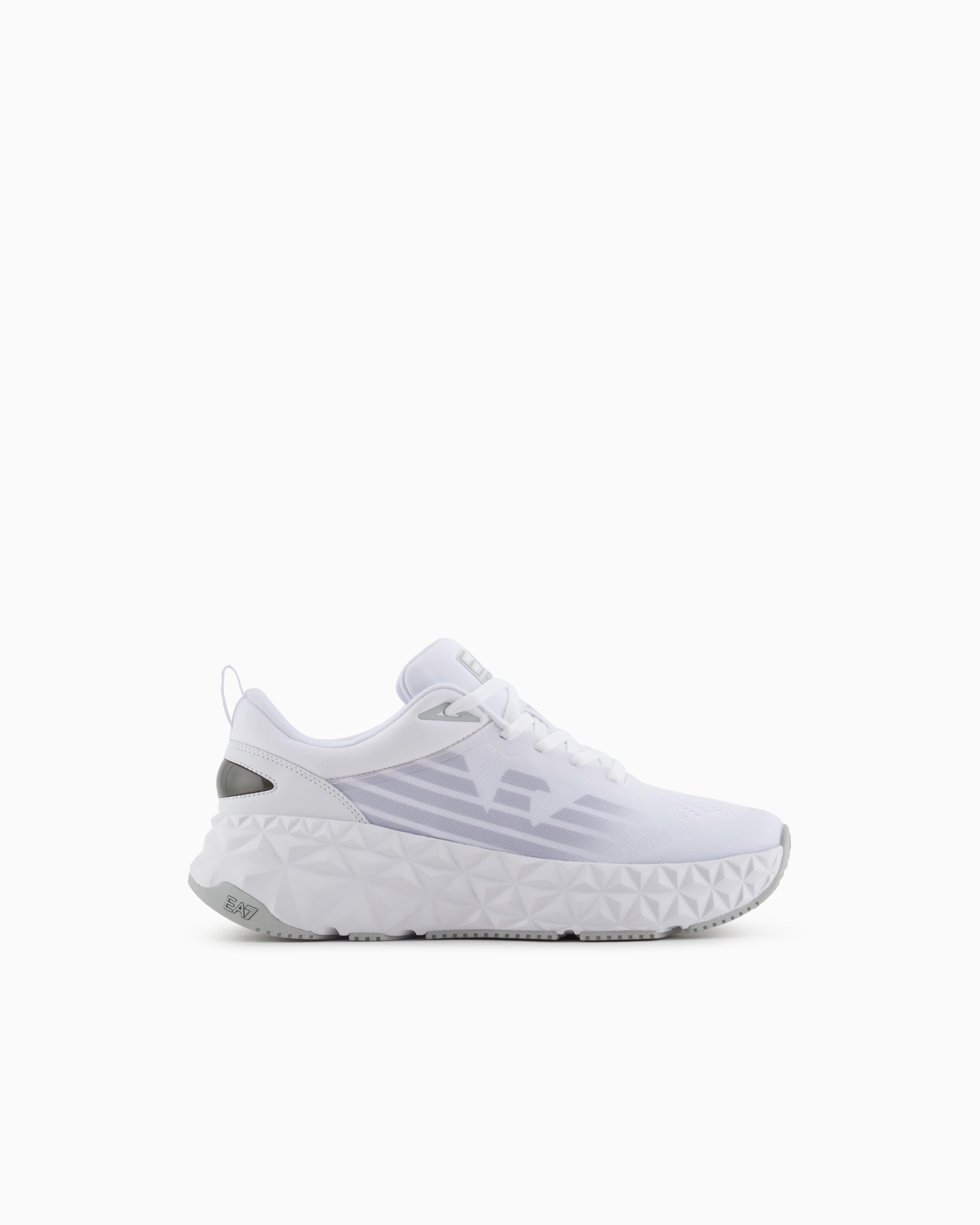 Ea7 Ea7 Unısex Rahat Yüksek Tabanlı Nefes Alabilir File Detaylı Armani Kartal Logolu Gri Sneaker X8X239 XK432-R965