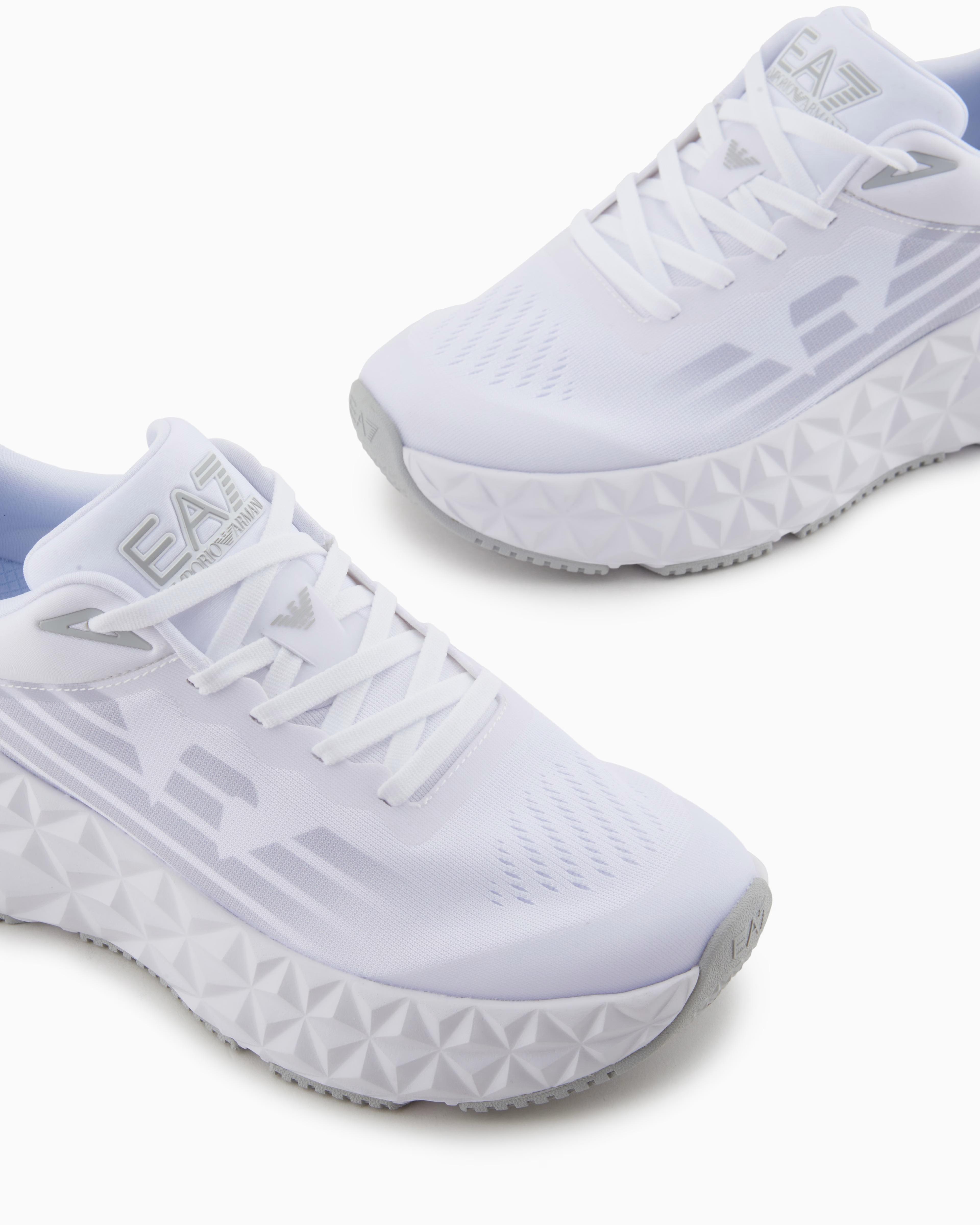 Ea7 Ea7 Unısex Rahat Yüksek Tabanlı Nefes Alabilir File Detaylı Armani Kartal Logolu Gri Sneaker X8X239 XK432-R965