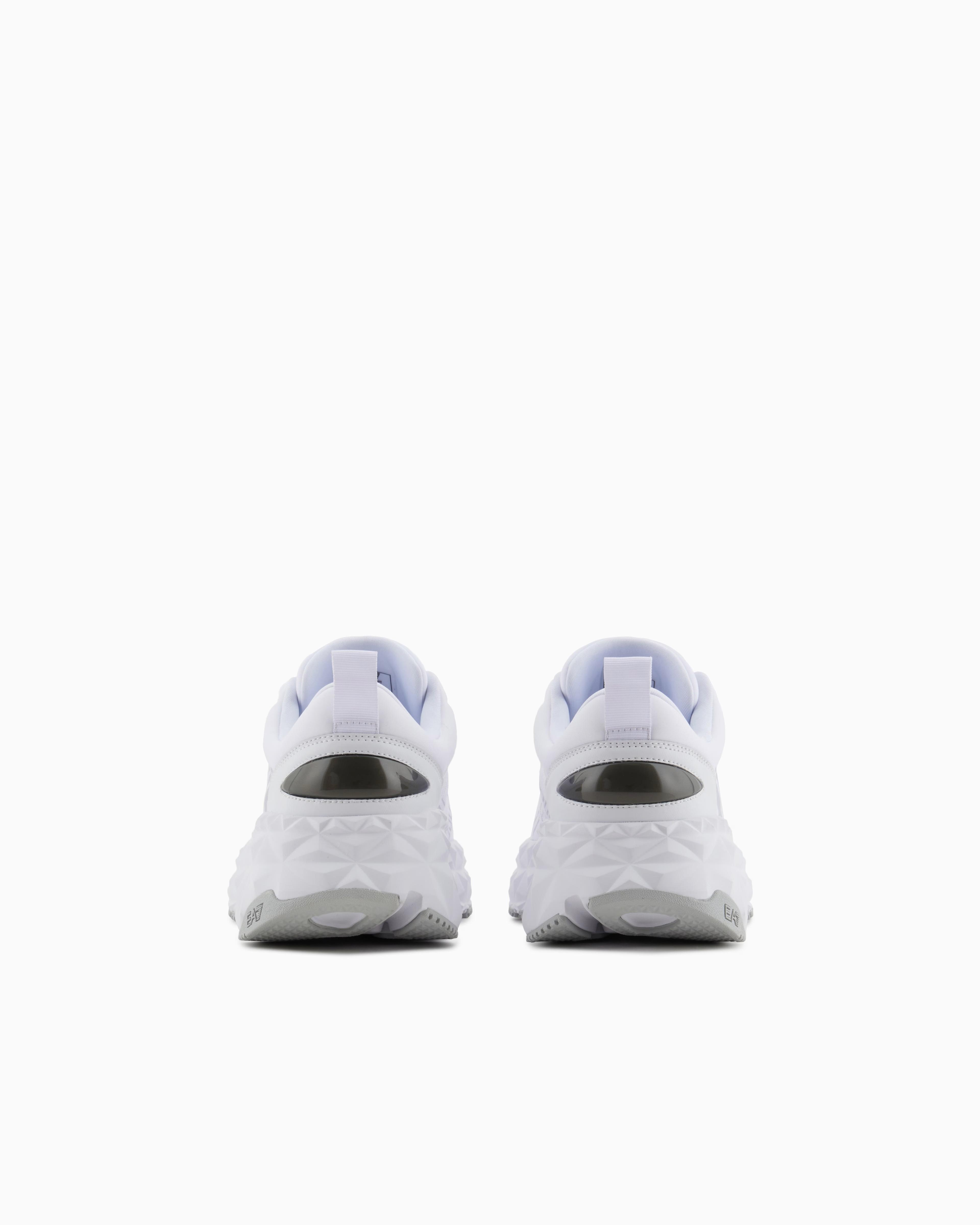 Ea7 Ea7 Unısex Rahat Yüksek Tabanlı Nefes Alabilir File Detaylı Armani Kartal Logolu Gri Sneaker X8X239 XK432-R965