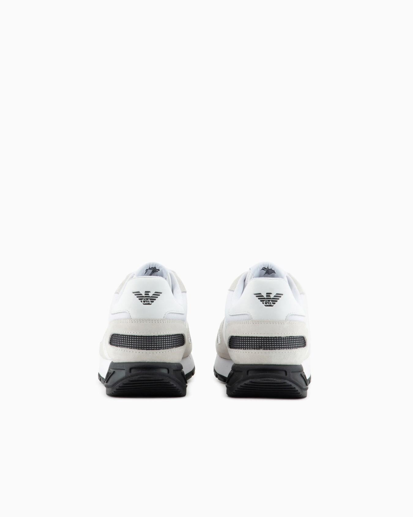 Ea7 Ea7 Unısex Yuvarlak Burunlu Fileli Kumaş Logolu Beyaz Sneaker X8X151 XK354-S271