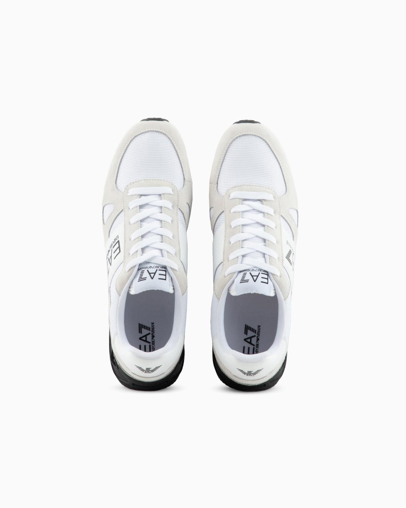 Ea7 Ea7 Unısex Yuvarlak Burunlu Fileli Kumaş Logolu Beyaz Sneaker X8X151 XK354-S271
