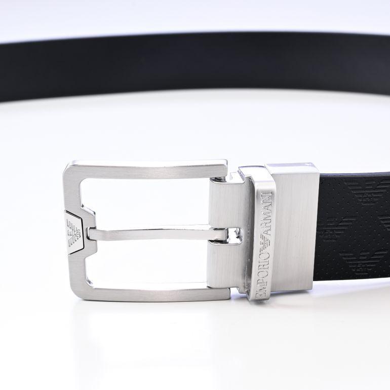Emporio Armani Emporıo Armani Erkek %100 Deri Marka Logolu Siyah Kemer Y4S502 Y221E-88001