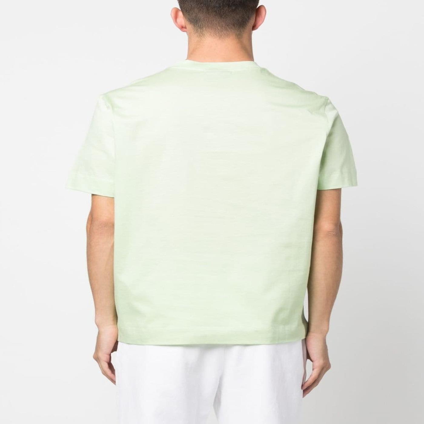 Emporio Armani Emporıo Armani Erkek %100 Pamuk Jersey Kumaş Marka Logolu Yeşil T-Shirt 3R1TU1 1JSAZ-0594