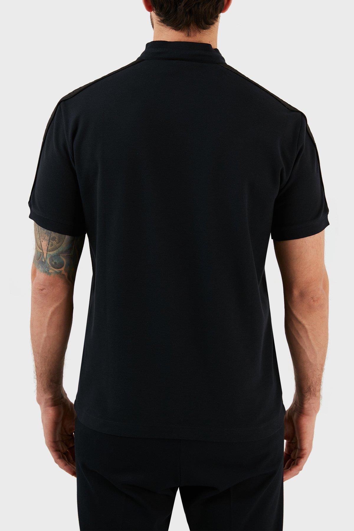 Emporio Armani Emporıo Armani Erkek %100 Pamuk Jersey Kumaş Marka Logolu Lacivert Polo Yaka T-Shirt 3R1FG2 1JCYZ-0920