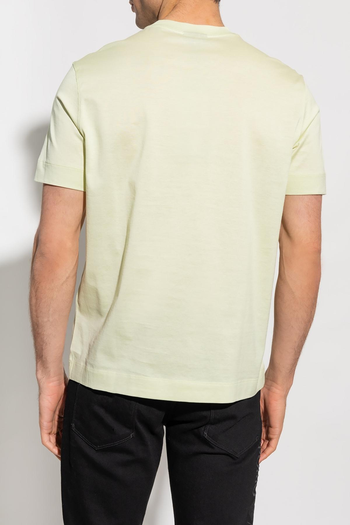 Emporio Armani Emporıo Armani Erkek %100 Pamuklu Logolu Kısa Kollu Yeşil T-Shirt 3R1TZ3 1JSAZ-0594