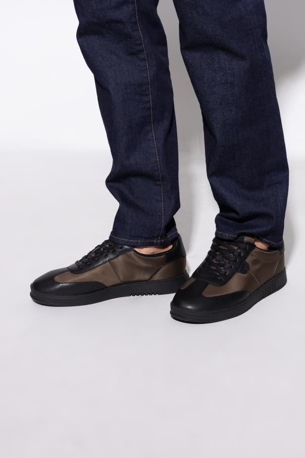 Emporio Armani Emporıo Armani Erkek Bağcıklı Bağlama Yuvarlak Burun Deri Rahat Taban Kahverengi Sneaker EM003062 AF18210-M7080