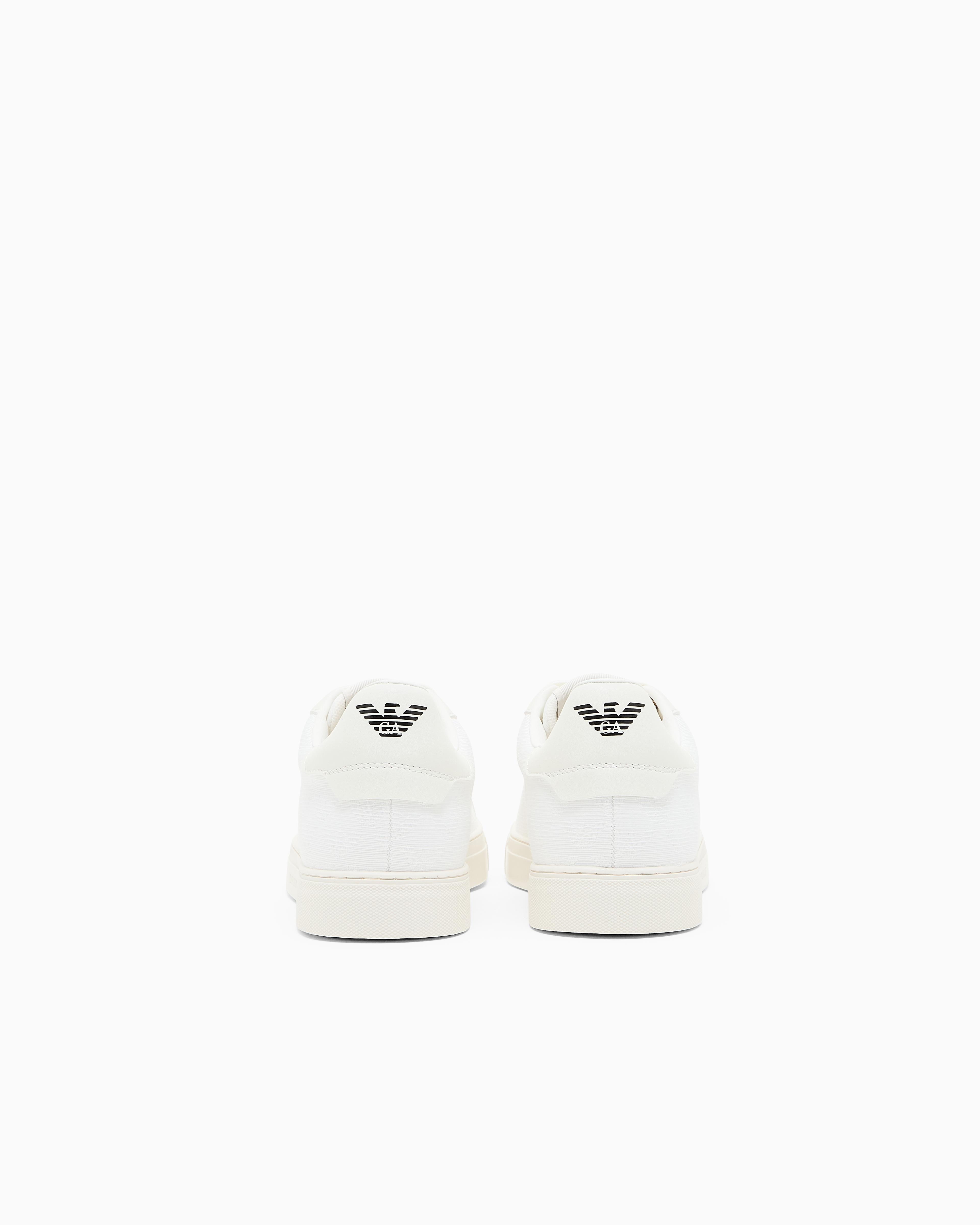 EMPORIO ARMANI Emporıo Armani Erkek Bağlamalı Orta Kalın Taban Deri Beyaz Sneaker EM003843 AF20003-M0107