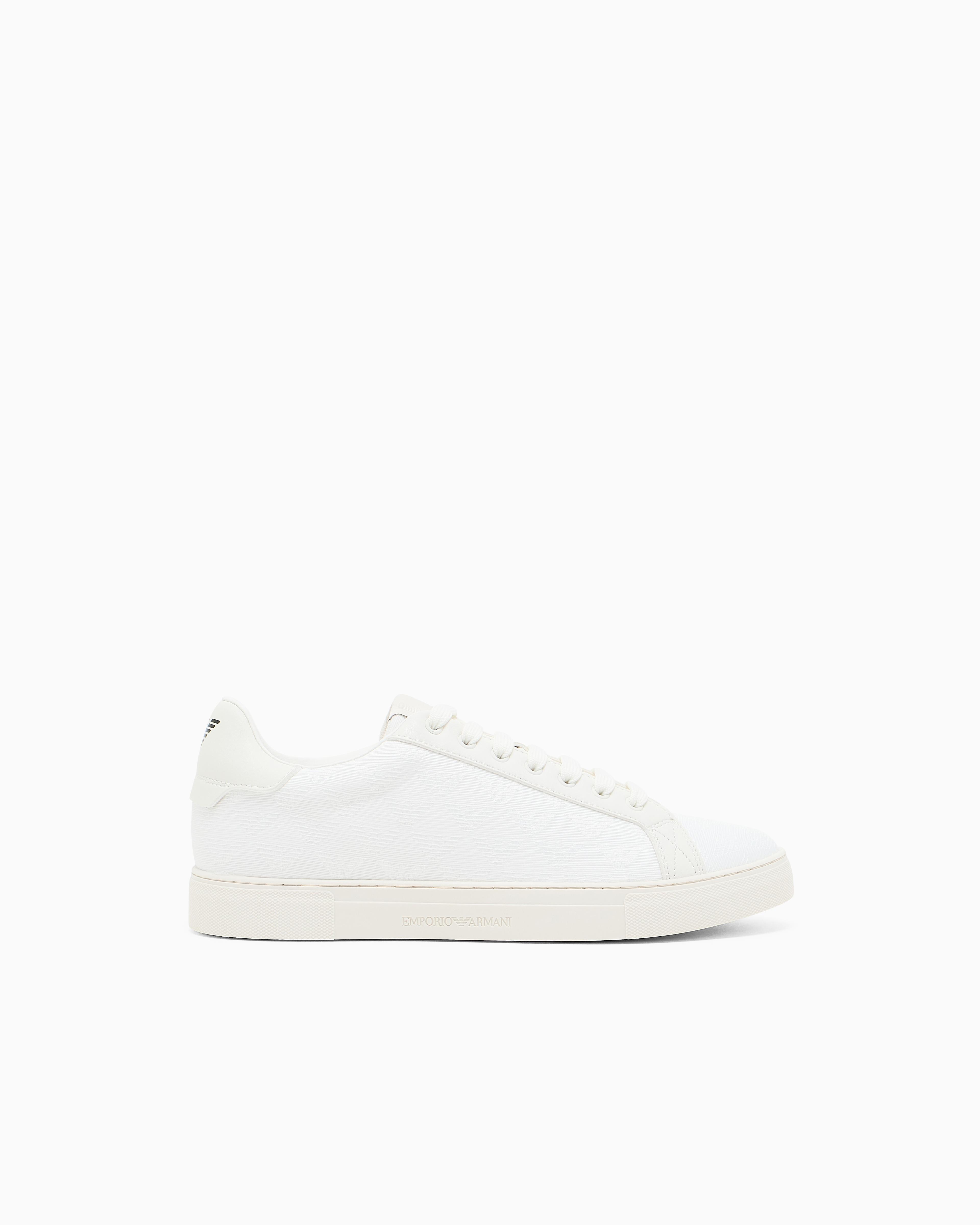 EMPORIO ARMANI Emporıo Armani Erkek Bağlamalı Orta Kalın Taban Deri Beyaz Sneaker EM003843 AF20003-M0107